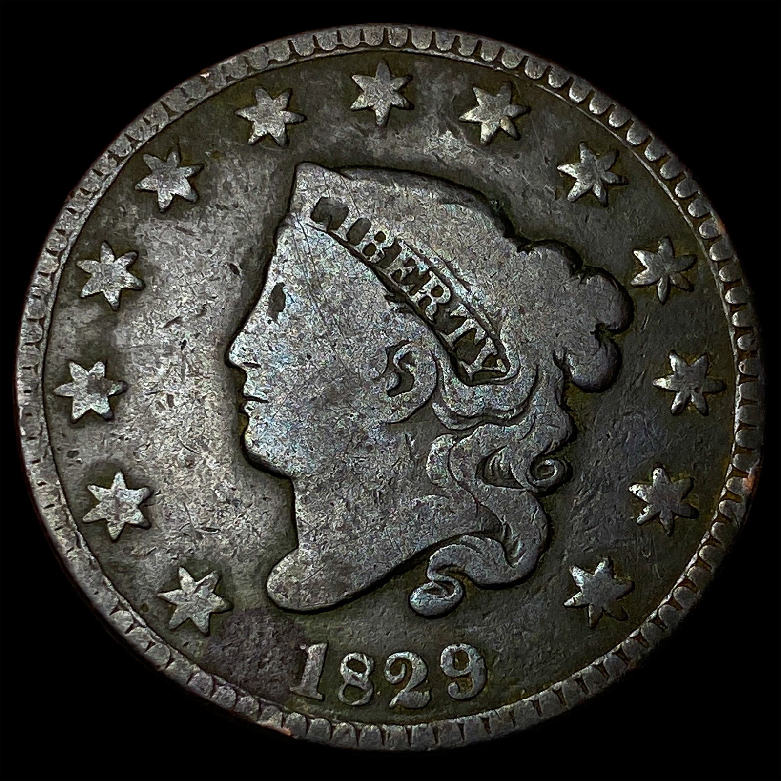 1829 Coronet Head Large Cent LIGHTLY CIRCULATED: 1829 Coronet Head Large Cent LIGHTLY CIRCULATED