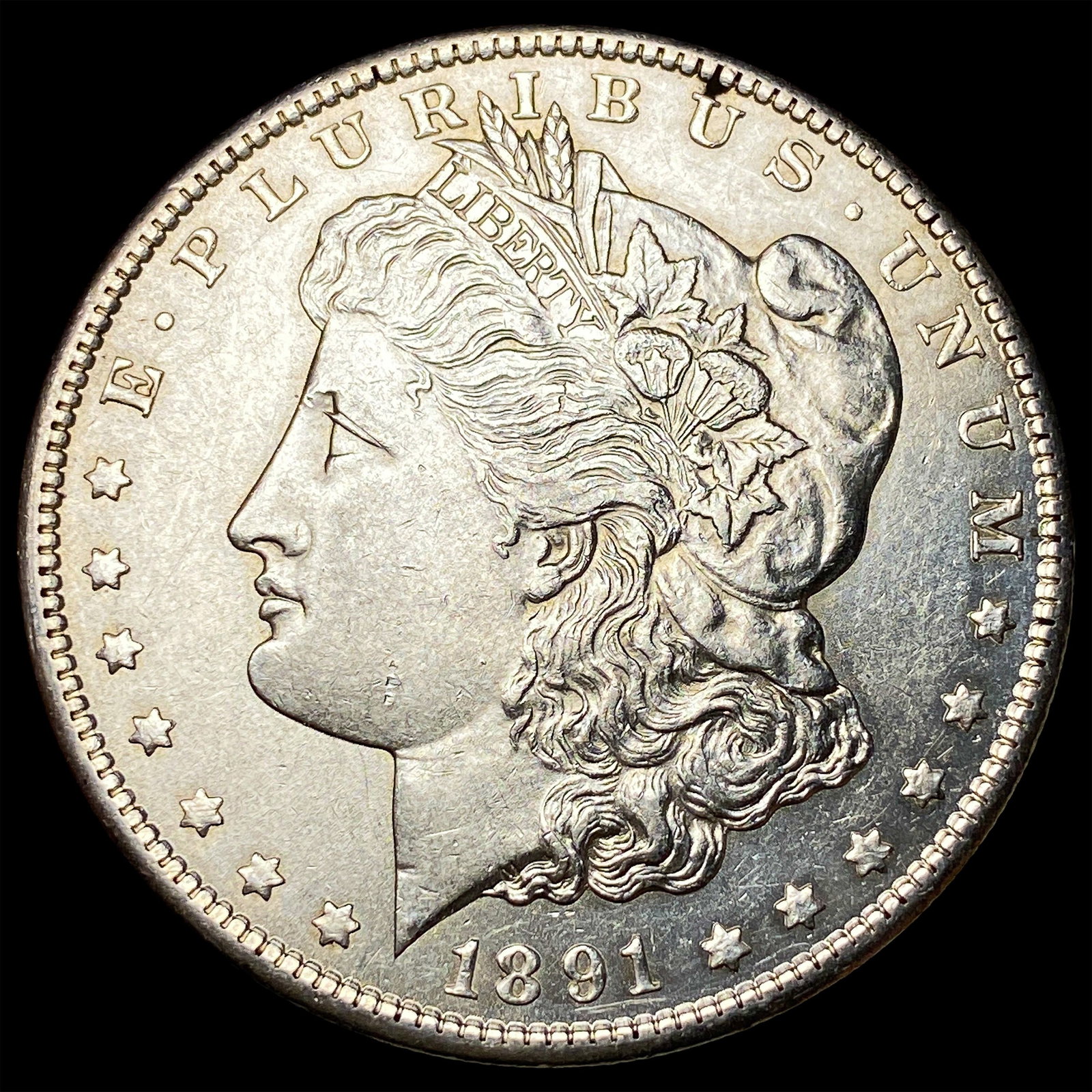 1891-S Morgan dollar almost uncirculated (1 of 2)