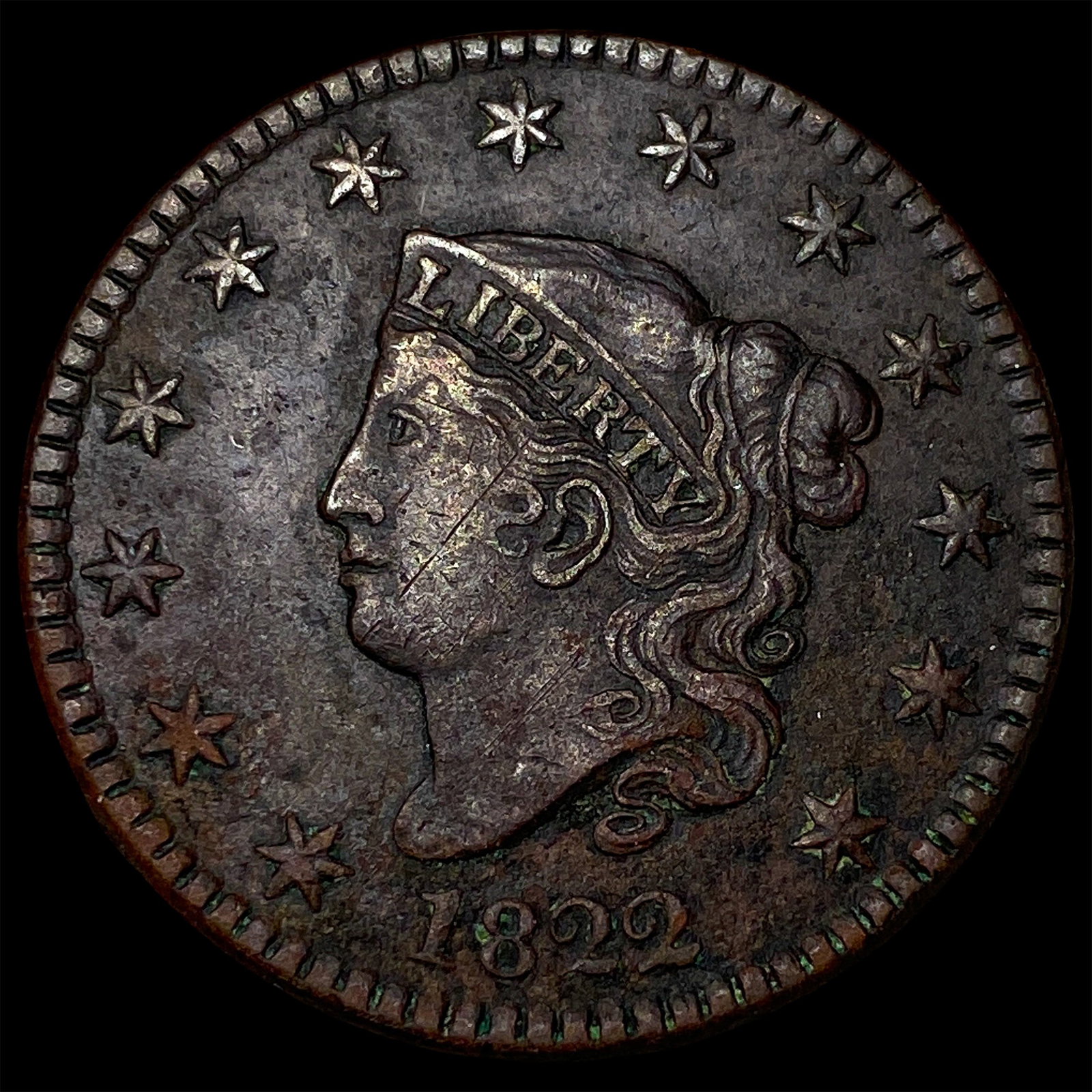 1822 Coronet Head Large Cent NEARLY UNCIRCULATED (1 of 2)