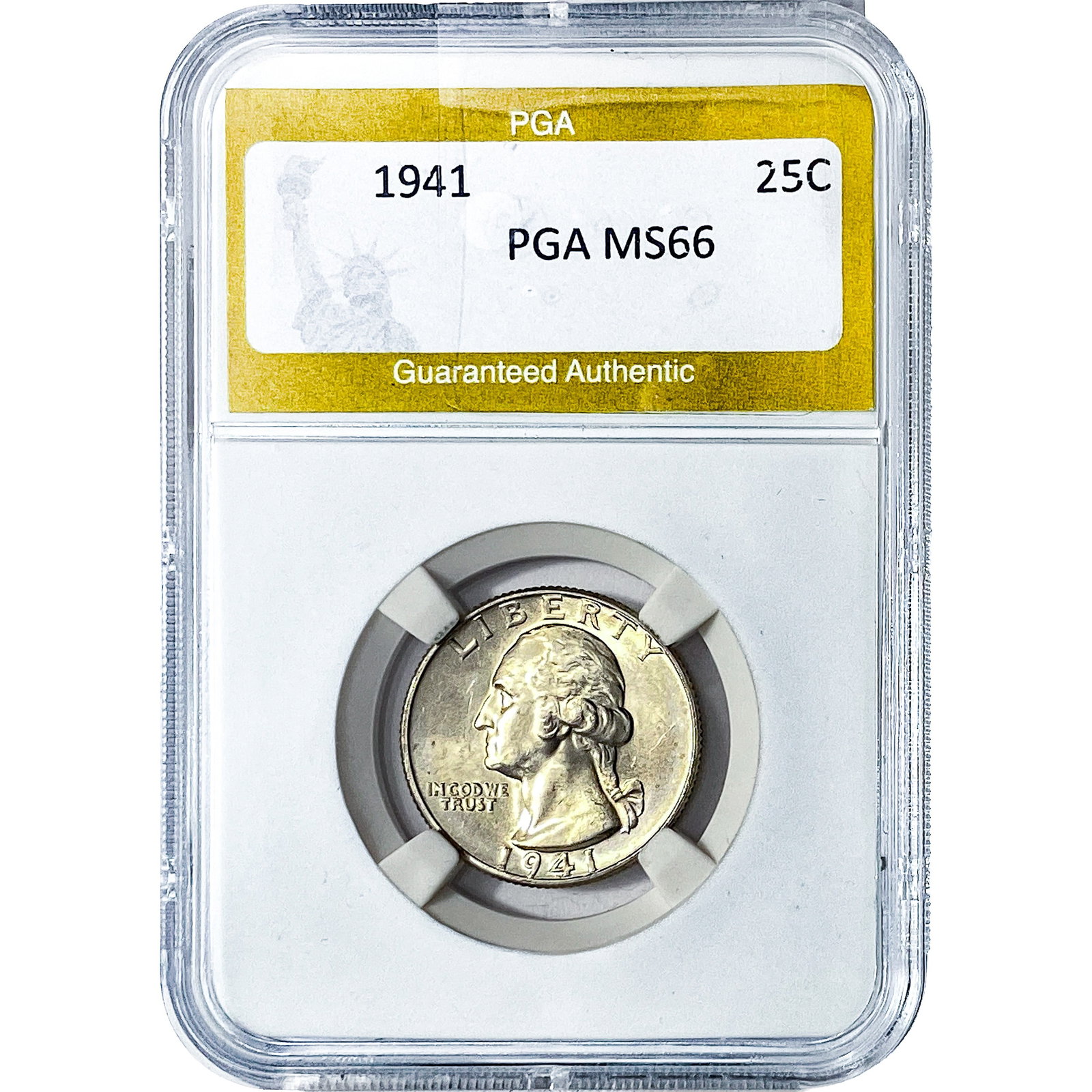 1941 Walking Liberty Quarter PGA MS66: 1941 Walking Liberty Quarter PGA MS66