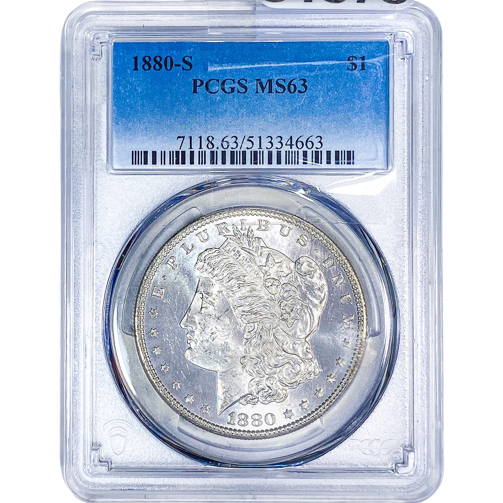 1880-S Morgan Silver Dollar PCGS MS63: 1880-S Morgan Silver Dollar PCGS MS63