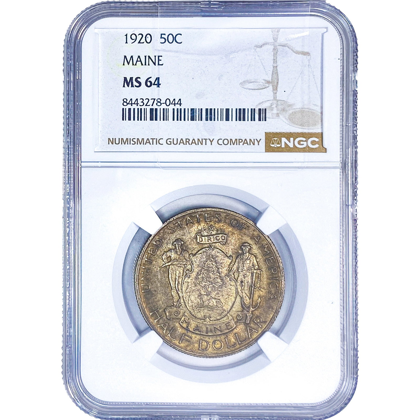 1920 Maine Half Dollar NGC MS64: 1920 Maine Half Dollar NGC MS64