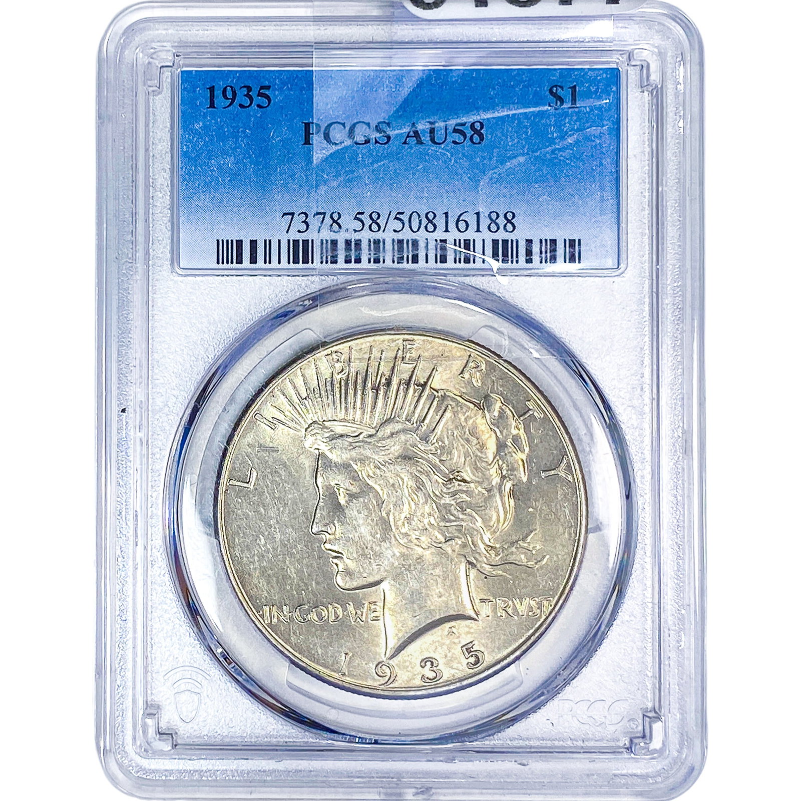 1935 Silver Peace Dollar PCGS AU58: 1935 Silver Peace Dollar PCGS AU58
