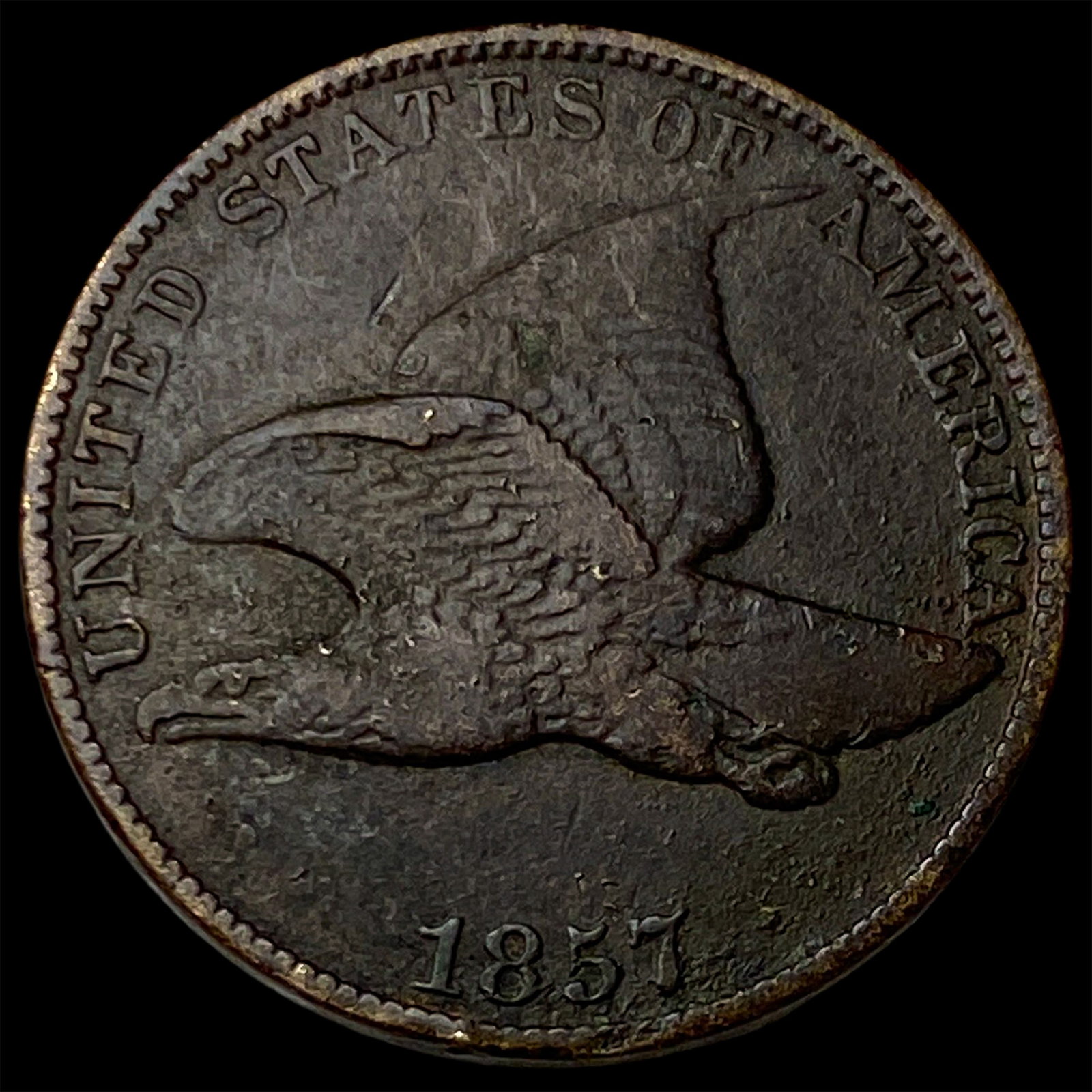 1857 Flying Eagle Cent ABOUT UNCIRCULATED: 1857 Flying Eagle Cent ABOUT UNCIRCULATED