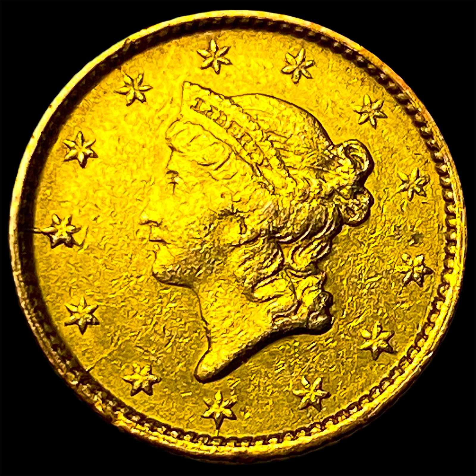 1853 Gold $1 Liberty Head Type 1 CLOSELY UNCIRCULATED: 1853 Gold $1 Liberty Head Type 1 CLOSELY UNCIRCULATED