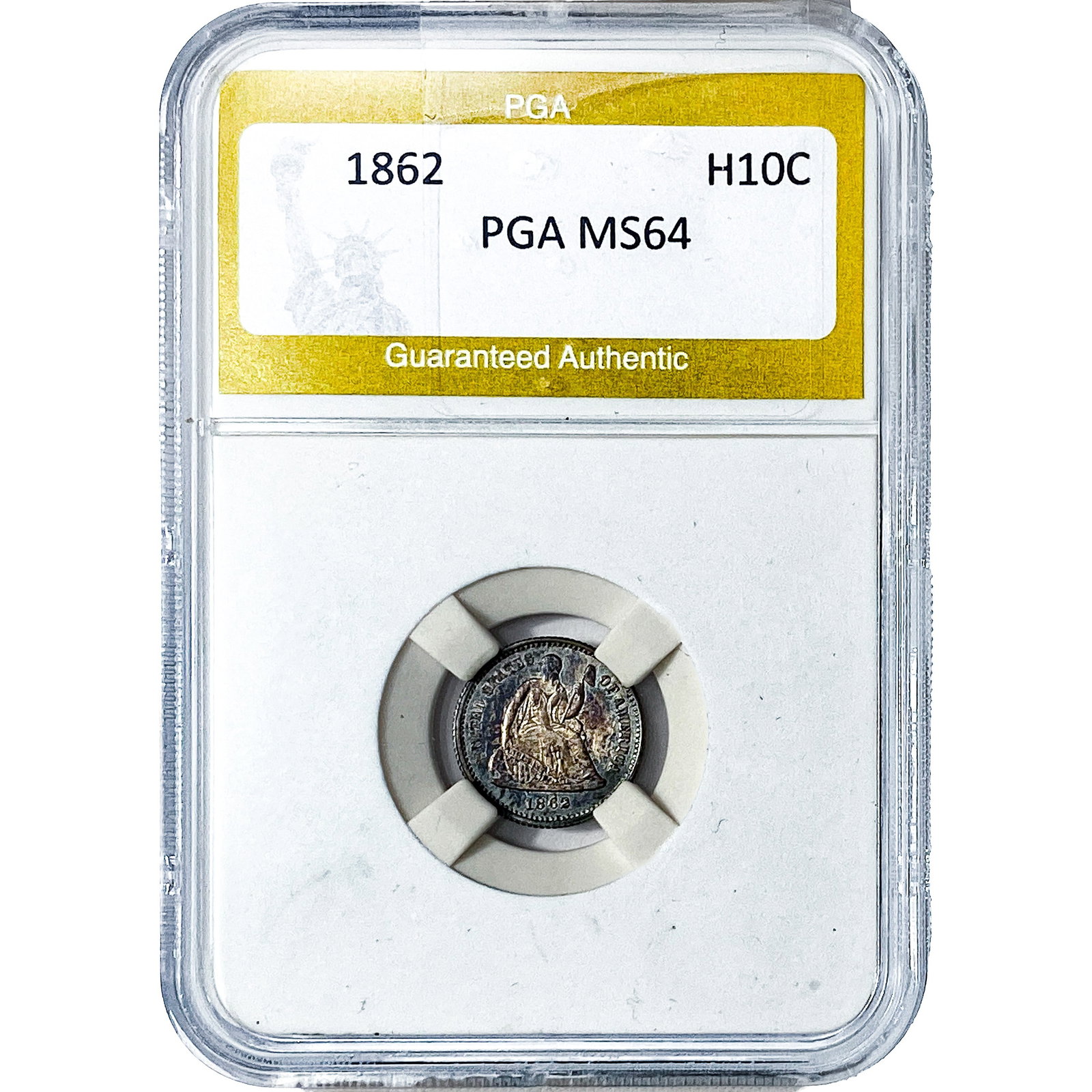 1862 Seated Liberty Half Dime PGA MS64: 1862 Seated Liberty Half Dime PGA MS64