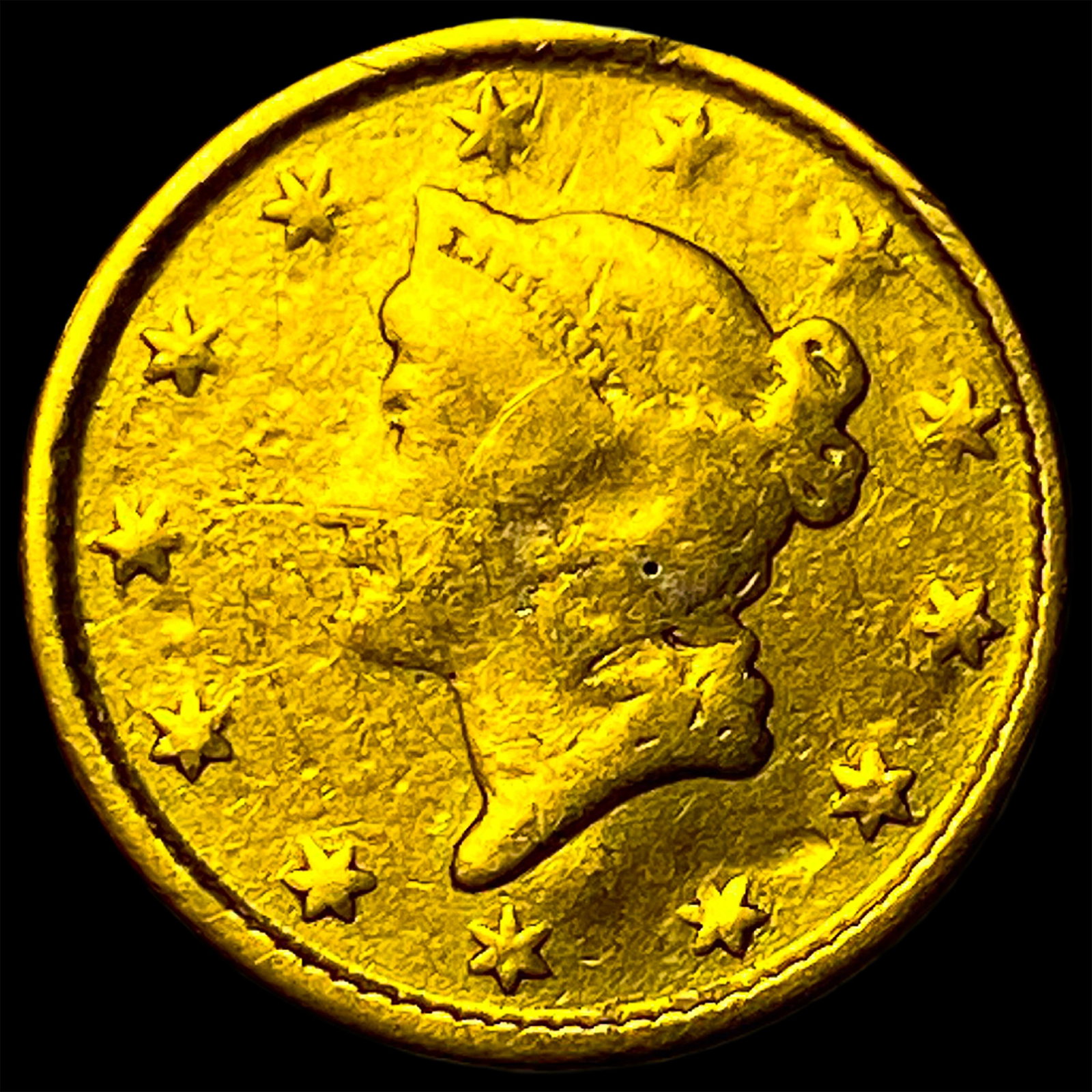 1853 Gold $1 Liberty Head Type 1 NEARLY UNCIRCULATED: 1853 Gold $1 Liberty Head Type 1 NEARLY UNCIRCULATED