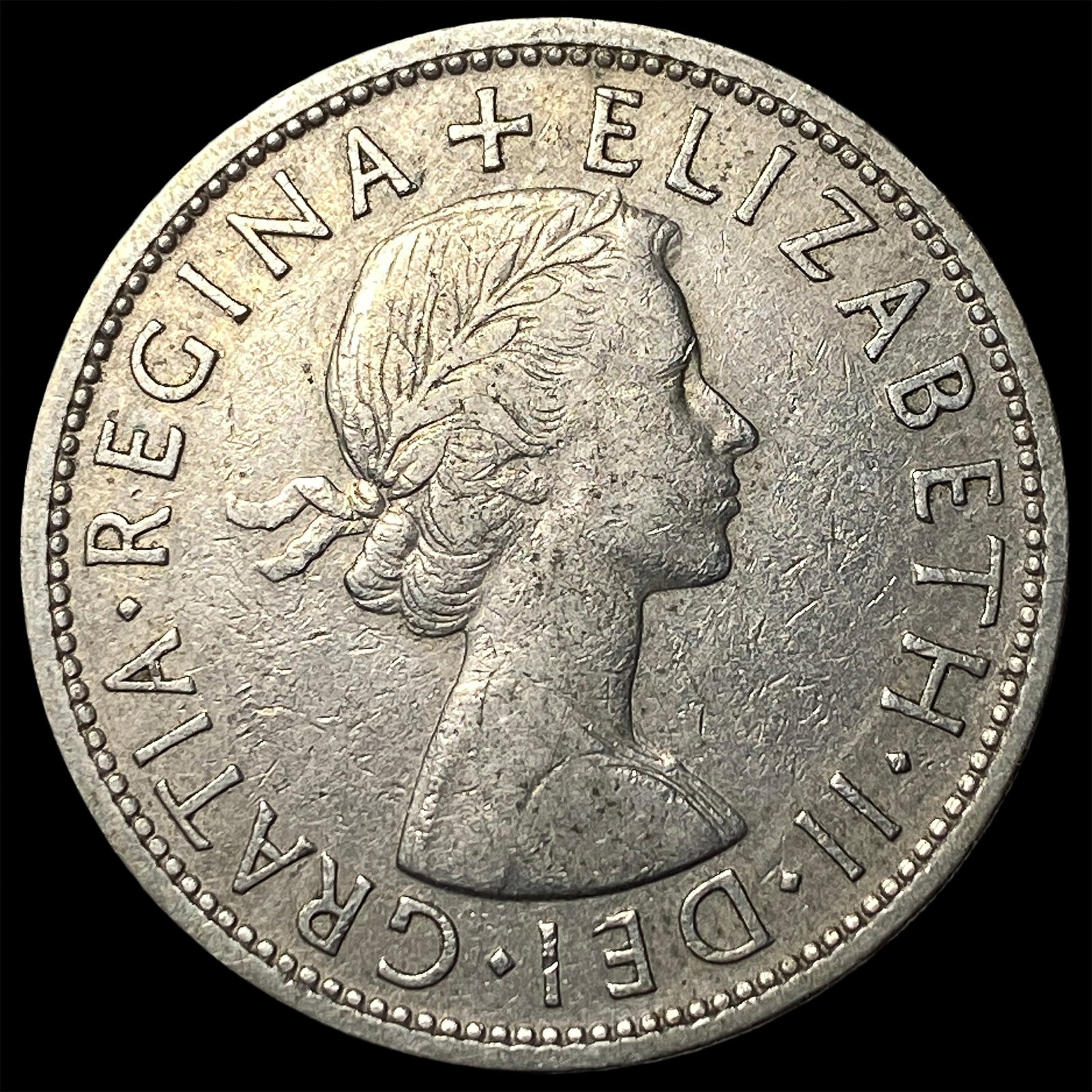 1957 Great Britain Copper Nickel 1/2 Crown: 1957 Great Britain Copper Nickel 1/2 Crown