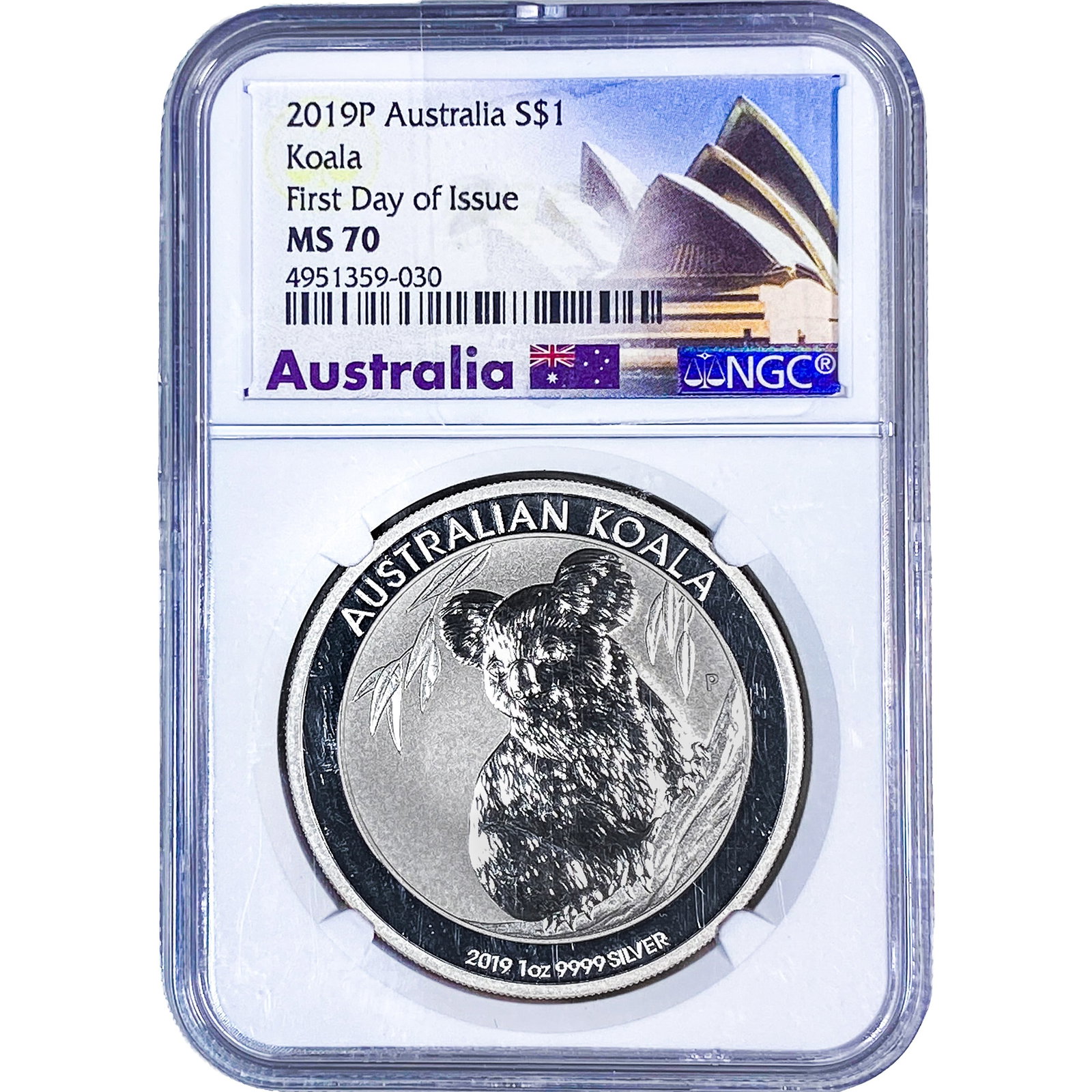 2019 Sliver $1 Australia Koala NGC MS70: 2019 Sliver $1 Australia Koala NGC MS70