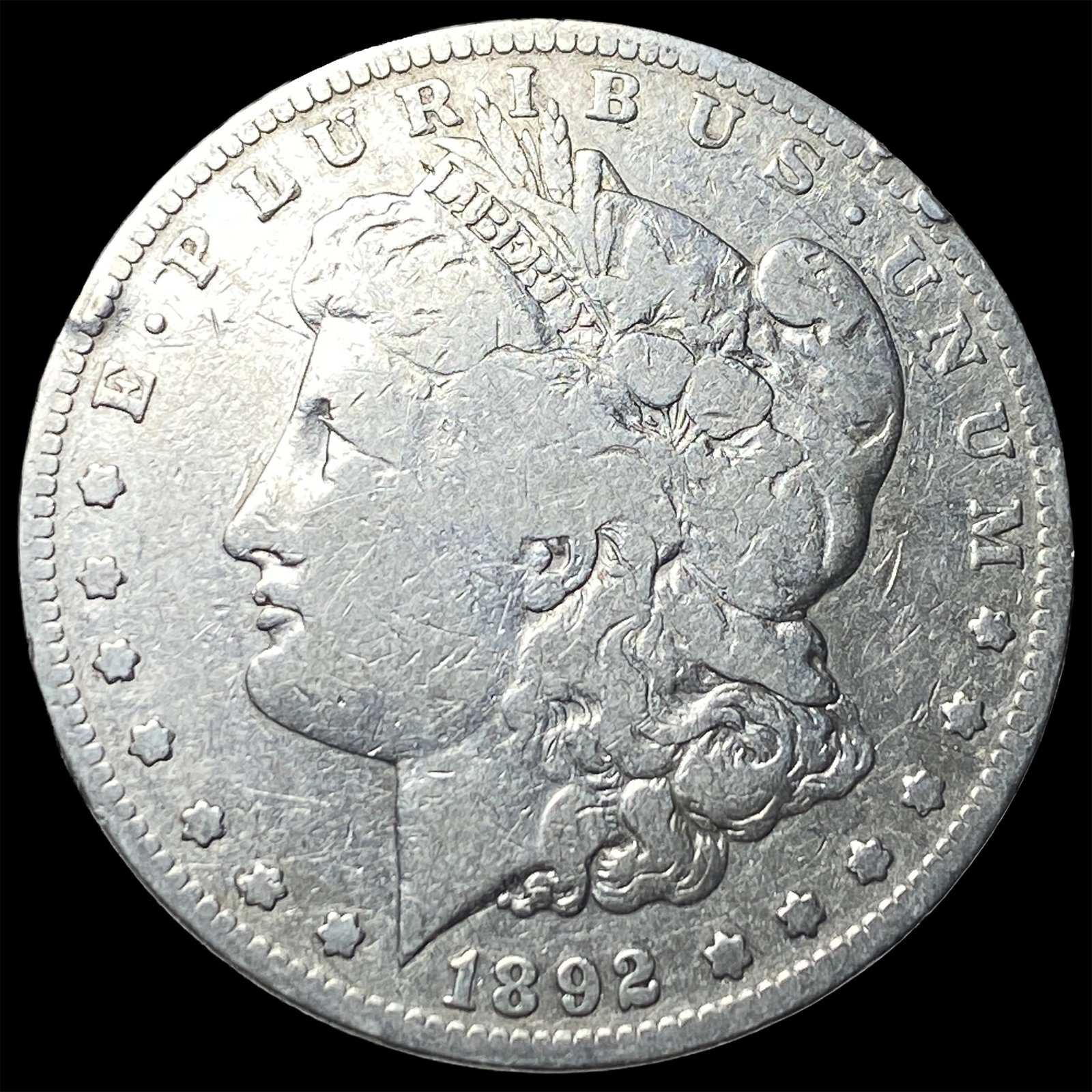 1892-S Silver Morgan Dollar NICELY CIRCULATED: 1892-S Silver Morgan Dollar NICELY CIRCULATED