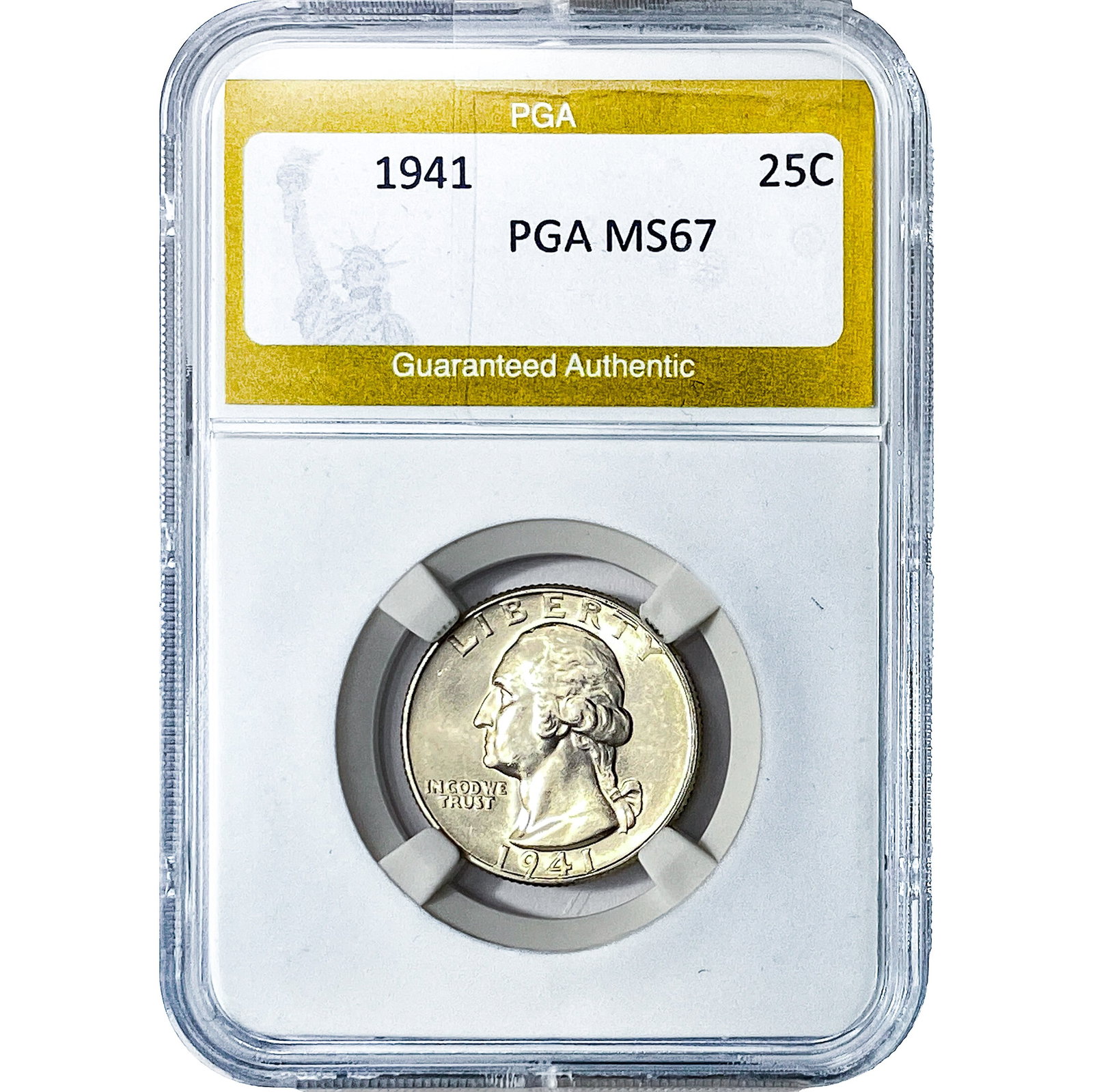 1941 Washington Silver Quarter PGA MS67: 1941 Washington Silver Quarter PGA MS67