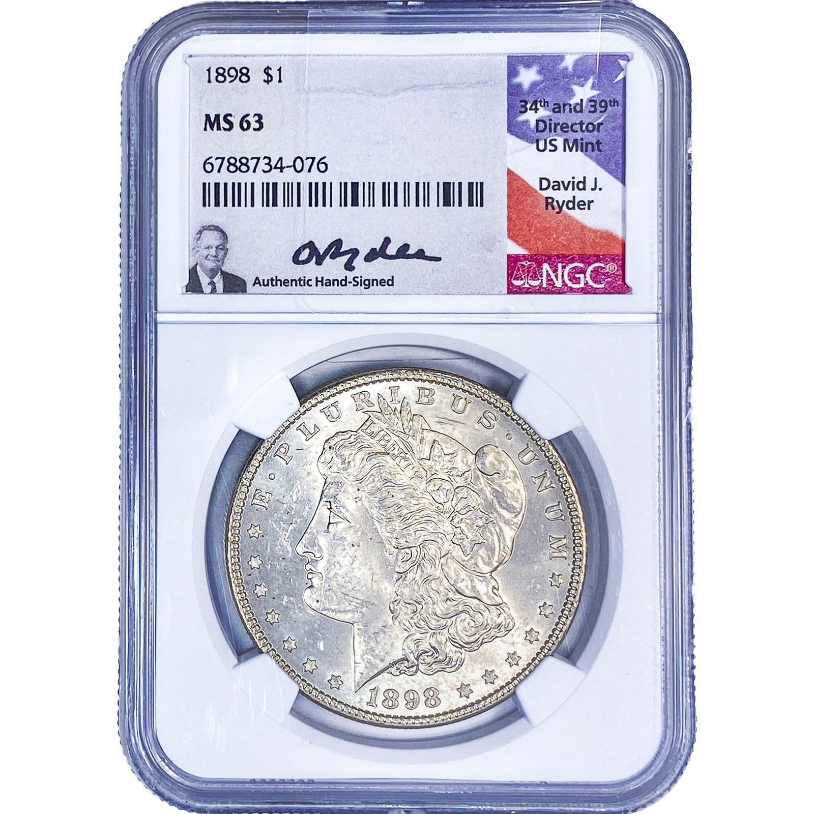1898 Morgan Silver Dollar NGC MS63: 1898 Morgan Silver Dollar NGC MS63