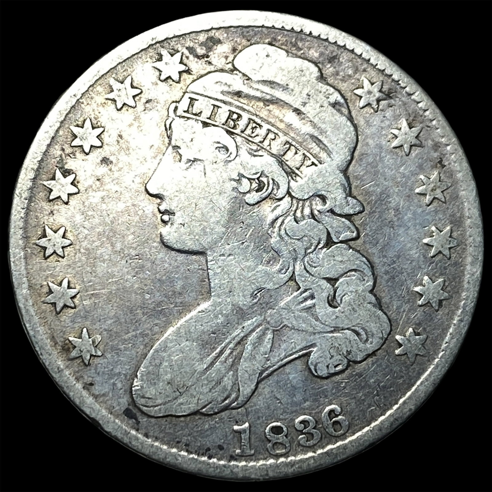 1836 Capped Bust Half Dollar LIGHTLY CIRCULATED: 1836 Capped Bust Half Dollar LIGHTLY CIRCULATED