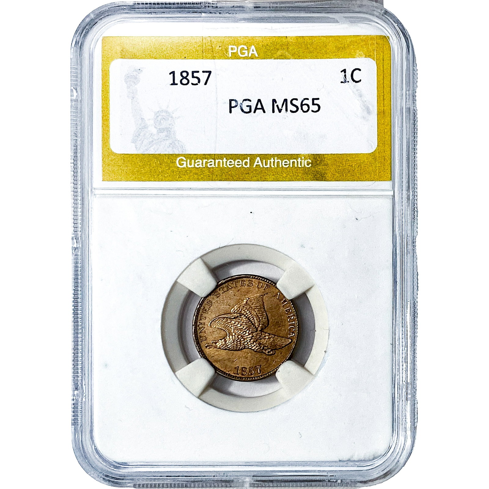 1857 Flying Eagle Cent PGA MS65: 1857 Flying Eagle Cent PGA MS65