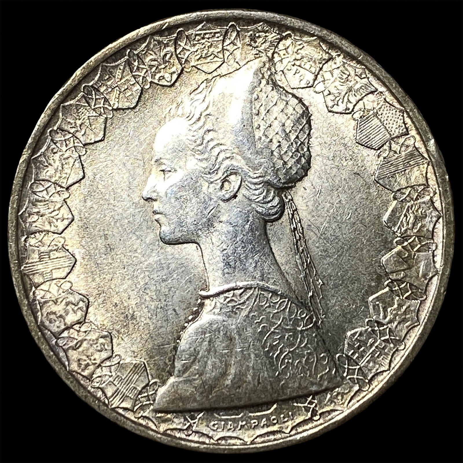1958 Italy Silver 500 Lire: 1958 Italy Silver 500 Lire
