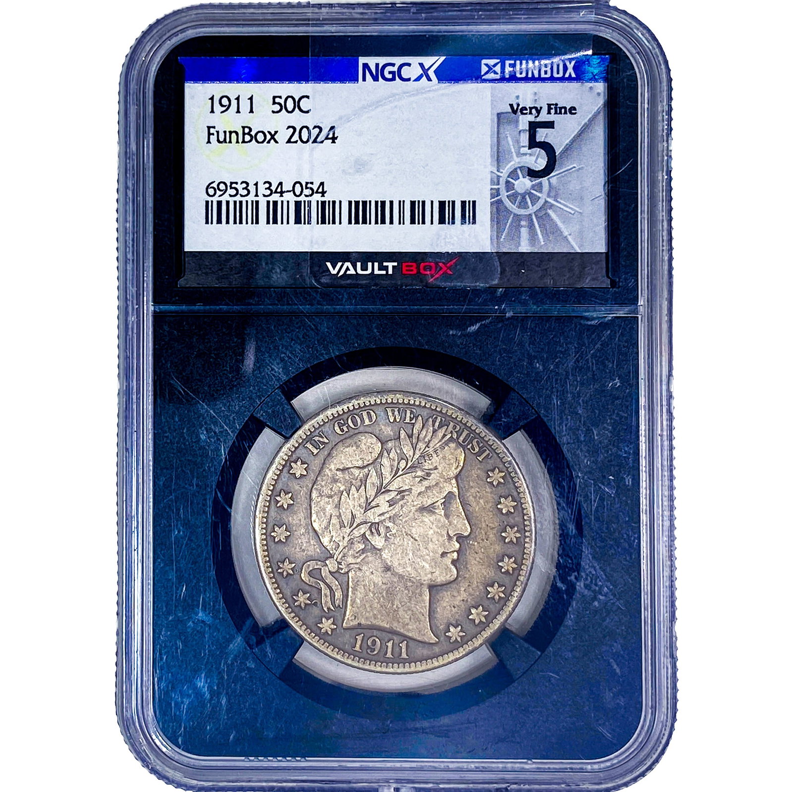 1911 Barber Half Dollar NGC VF5: 1911 Barber Half Dollar NGC VF5