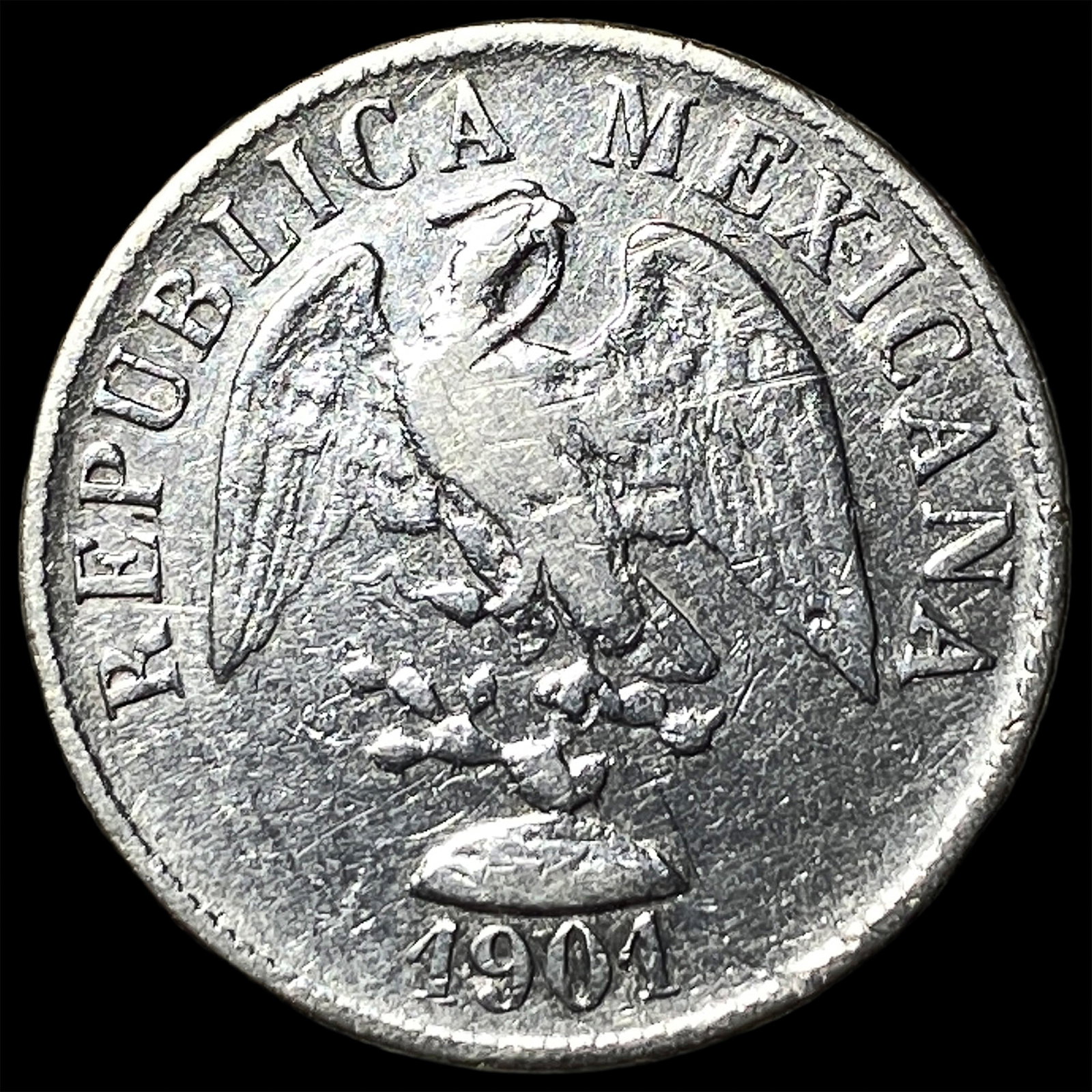 1901Q Mexico Silver 20 Centavos: 1901Q Mexico Silver 20 Centavos
