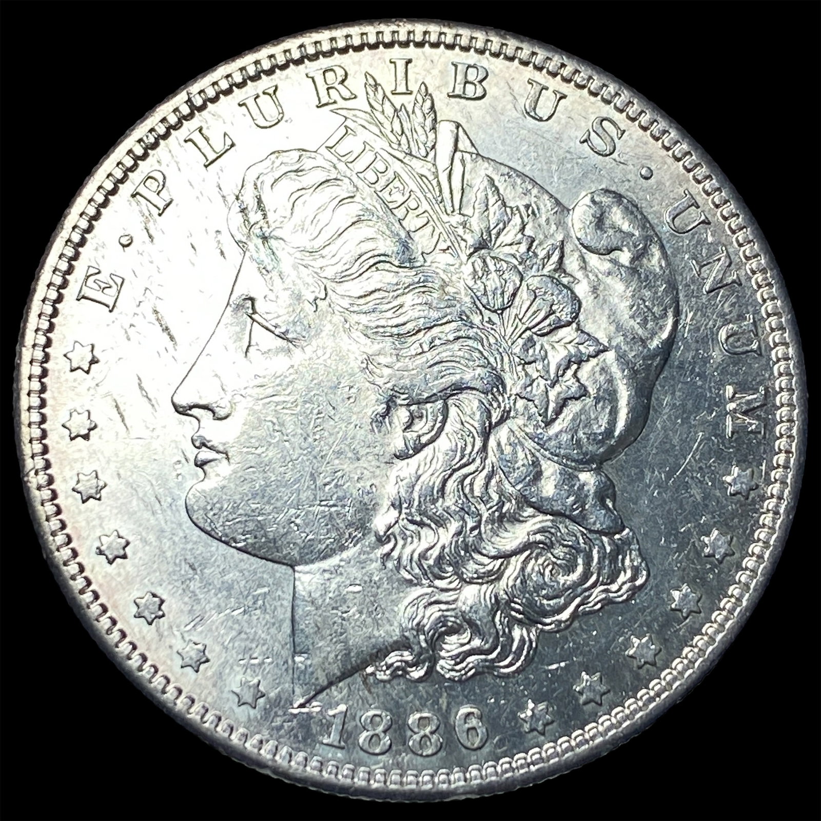 1886-S Silver Morgan Dollar CHOICE AU: 1886-S Silver Morgan Dollar CHOICE AU
