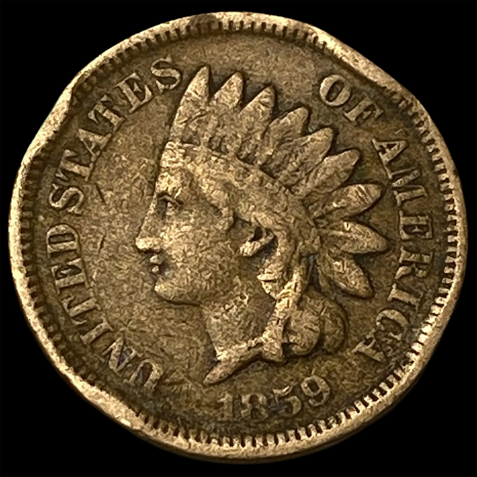 1859 Indian Head Cent NICELY CIRCULATED: 1859 Indian Head Cent NICELY CIRCULATED