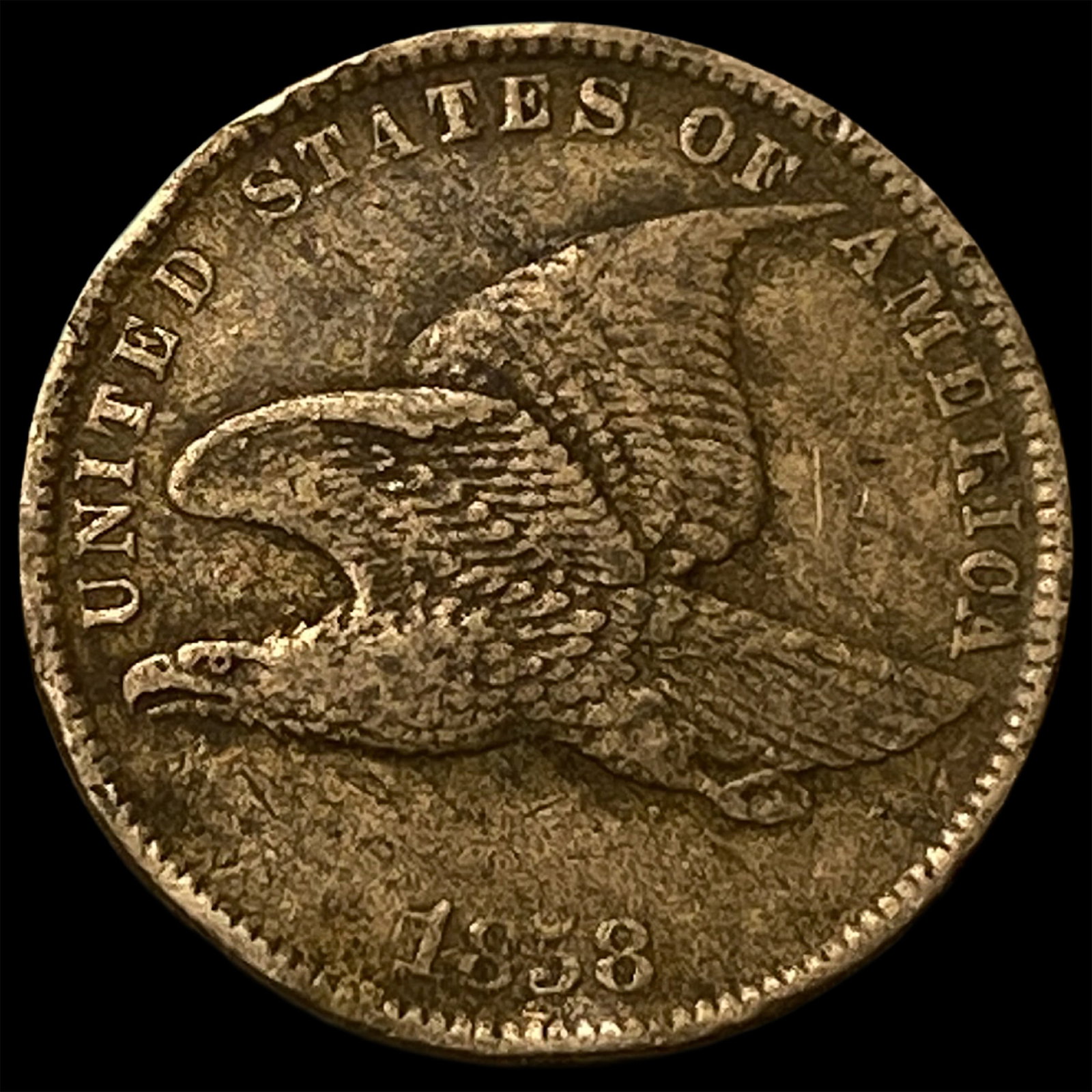 1858 Flying Eagle Cent NEARLY UNCIRCULATED: 1858 Flying Eagle Cent NEARLY UNCIRCULATED