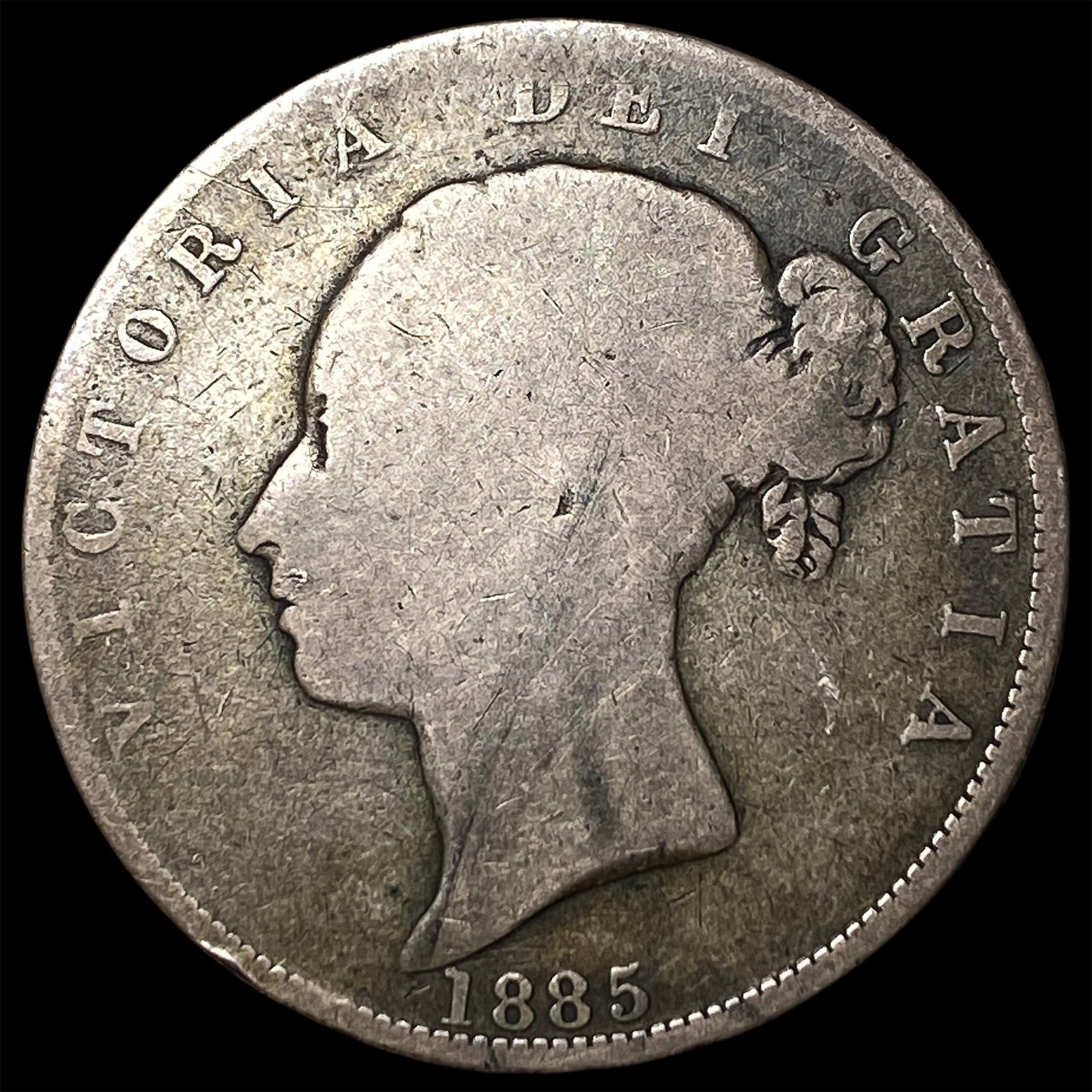 1885 Great Britain Silver 1/2 Crown (1 of 2)
