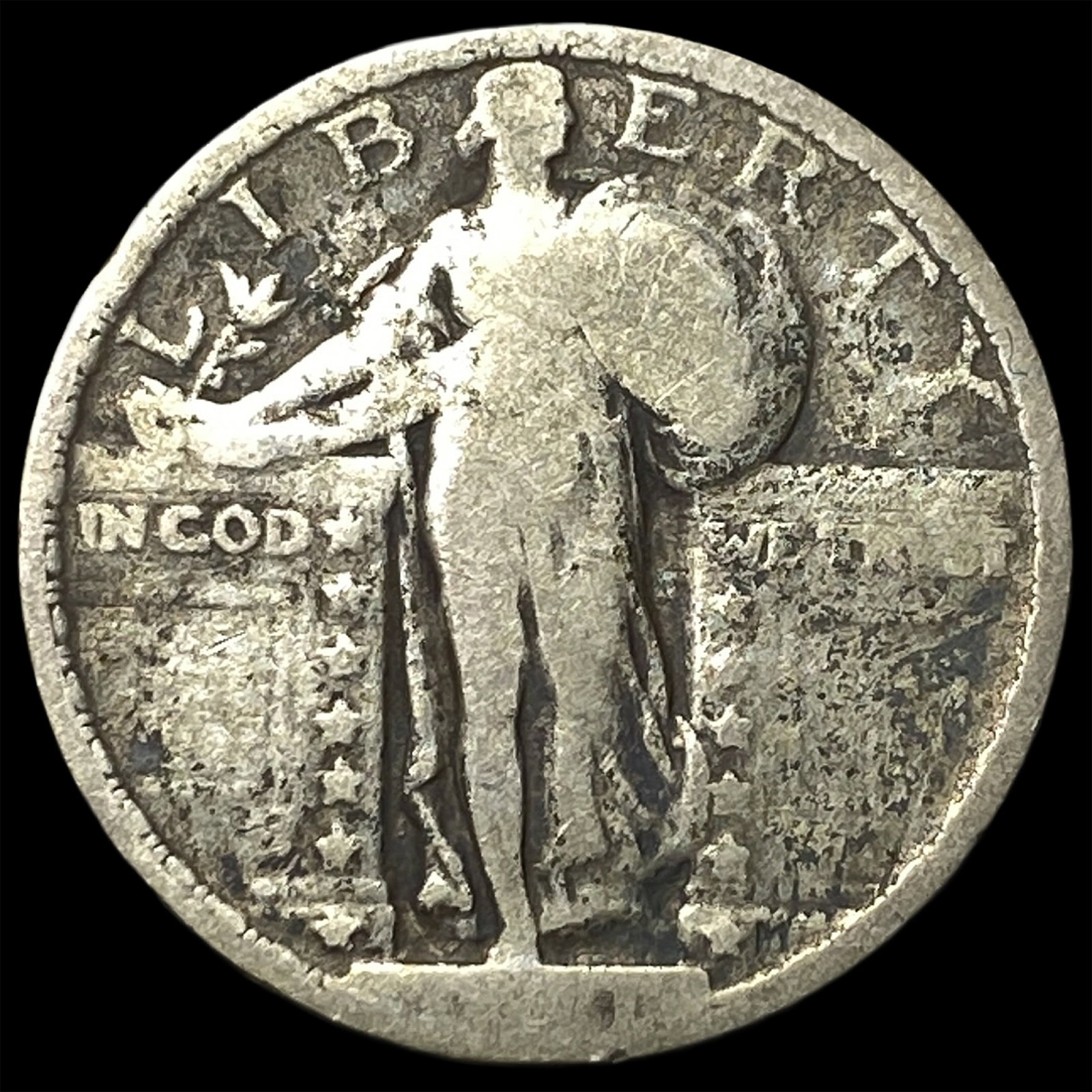 1921 Standing Liberty Quarter NICELY CIRCULATED: 1921 Standing Liberty Quarter NICELY CIRCULATED