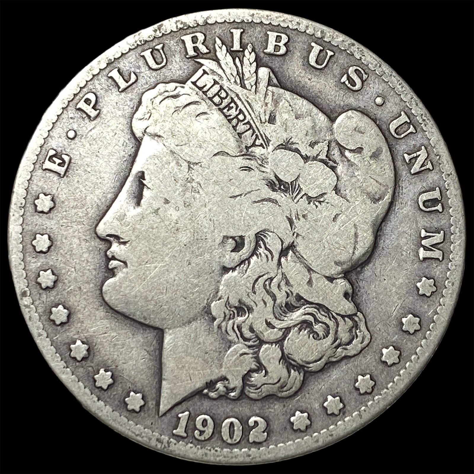 1902-S Silver Morgan Dollar NICELY CIRCULATED: 1902-S Silver Morgan Dollar NICELY CIRCULATED