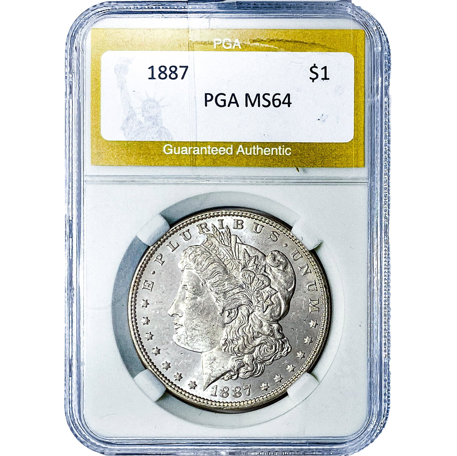 1887 Morgan Silver Dollar PGA MS64: 1887 Morgan Silver Dollar PGA MS64