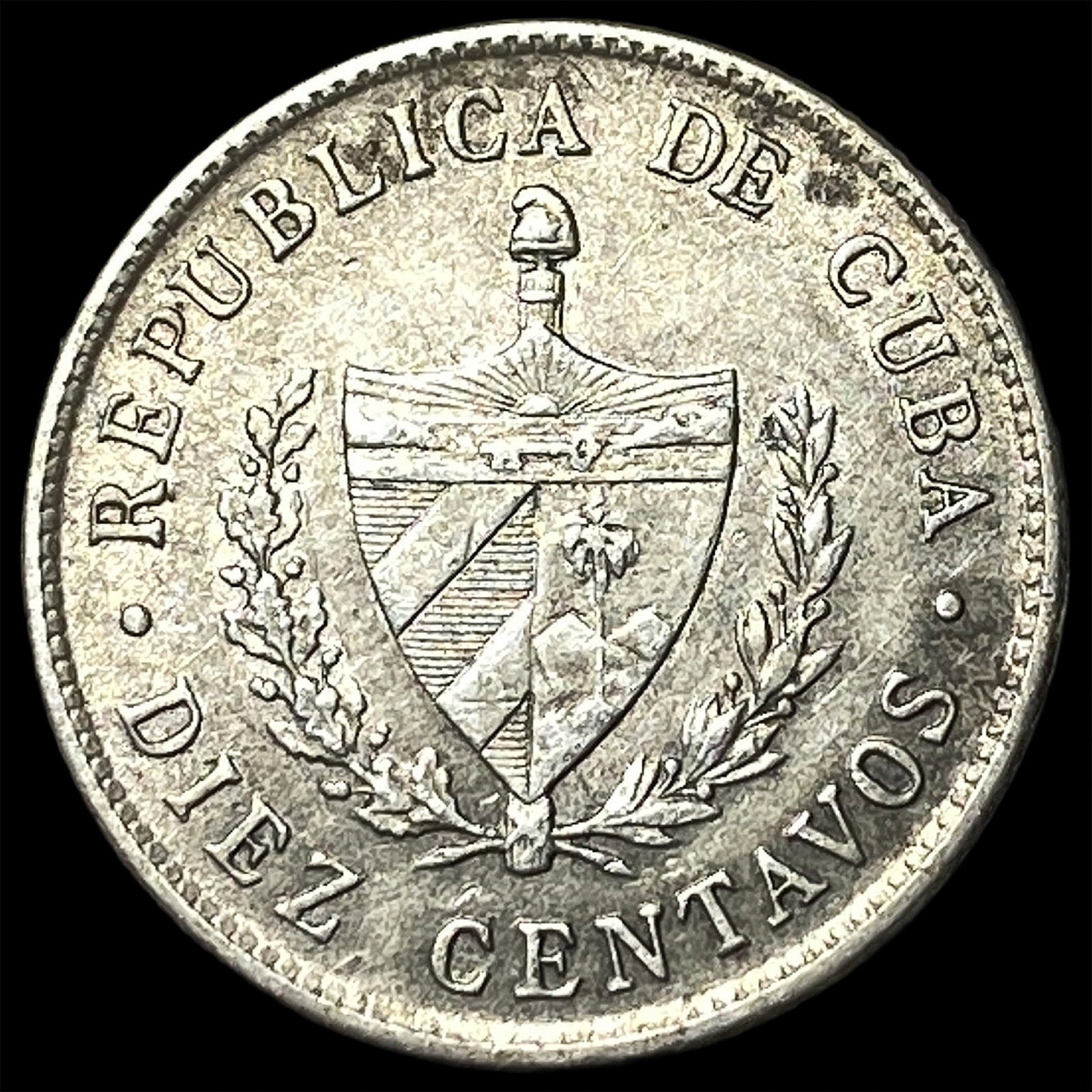 1920 Cuba Silver 10 Centavos - 2