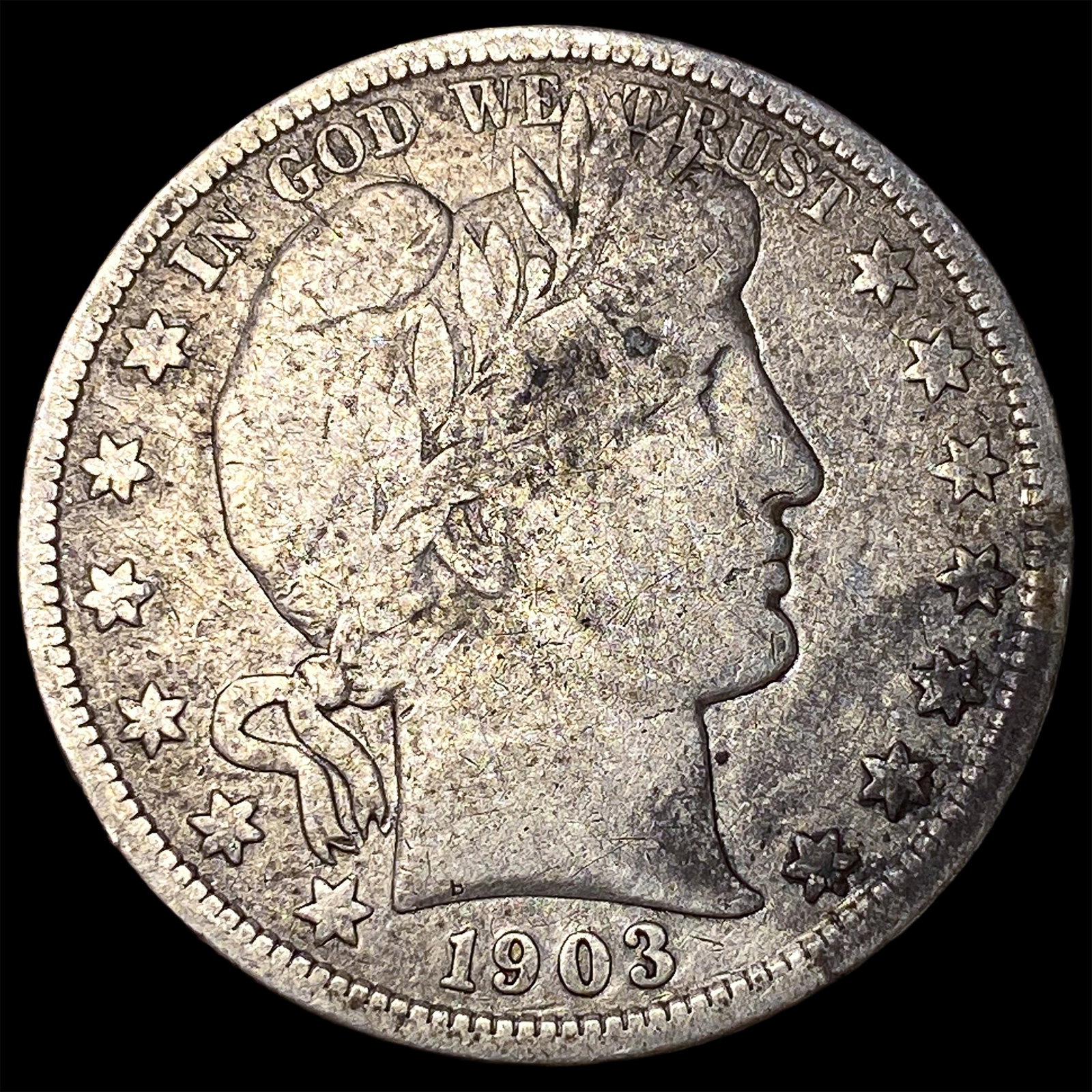 1903 Silver Barber Half Dollar NICELY CIRCULATED: 1903 Silver Barber Half Dollar NICELY CIRCULATED