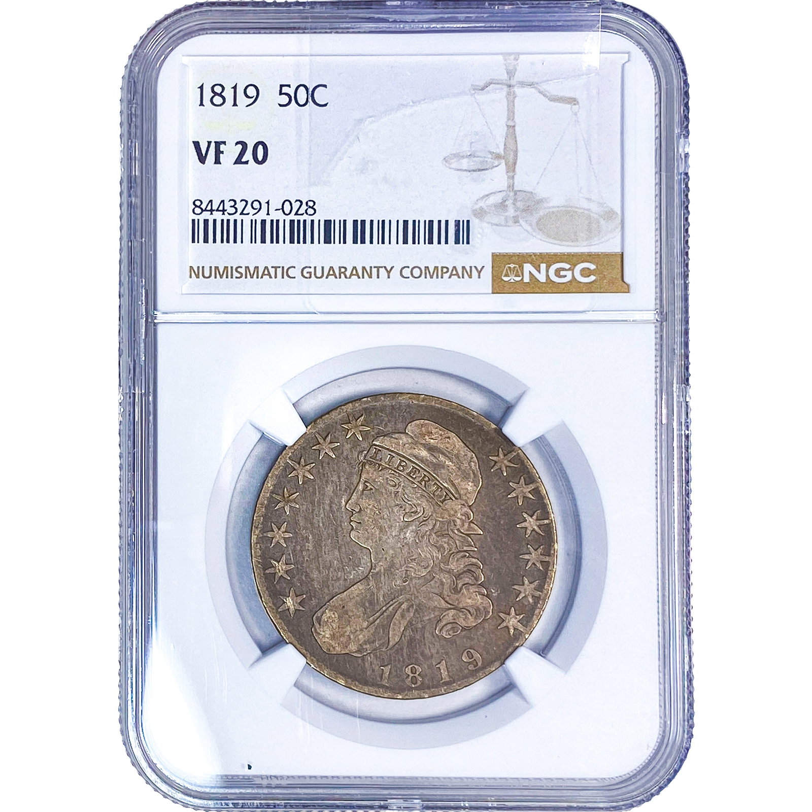 1819 Capped Bust Half Dollar NGC VF20 (1 of 2)