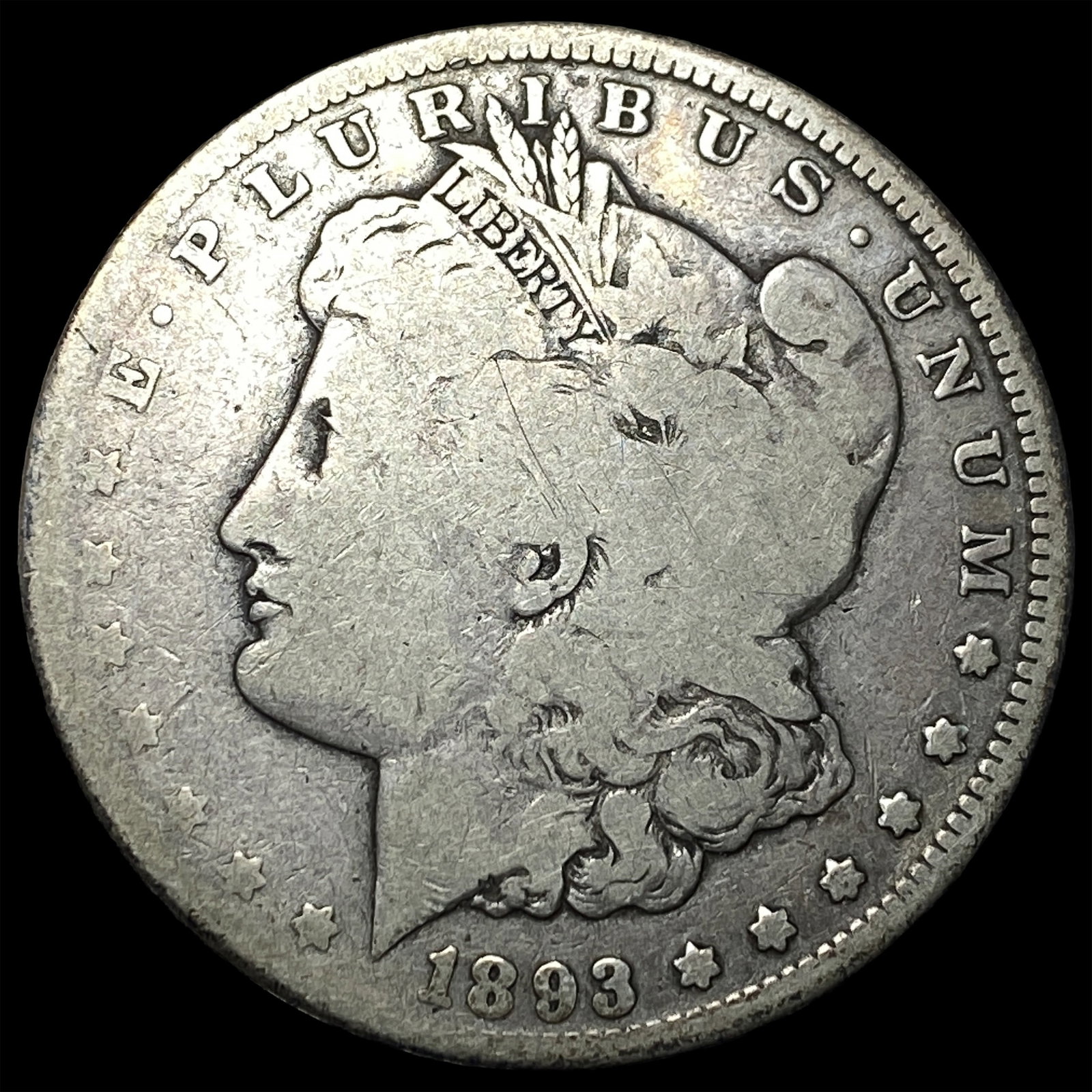 1893-CC Silver Morgan Dollar NICELY CIRCULATED: 1893-CC Silver Morgan Dollar NICELY CIRCULATED