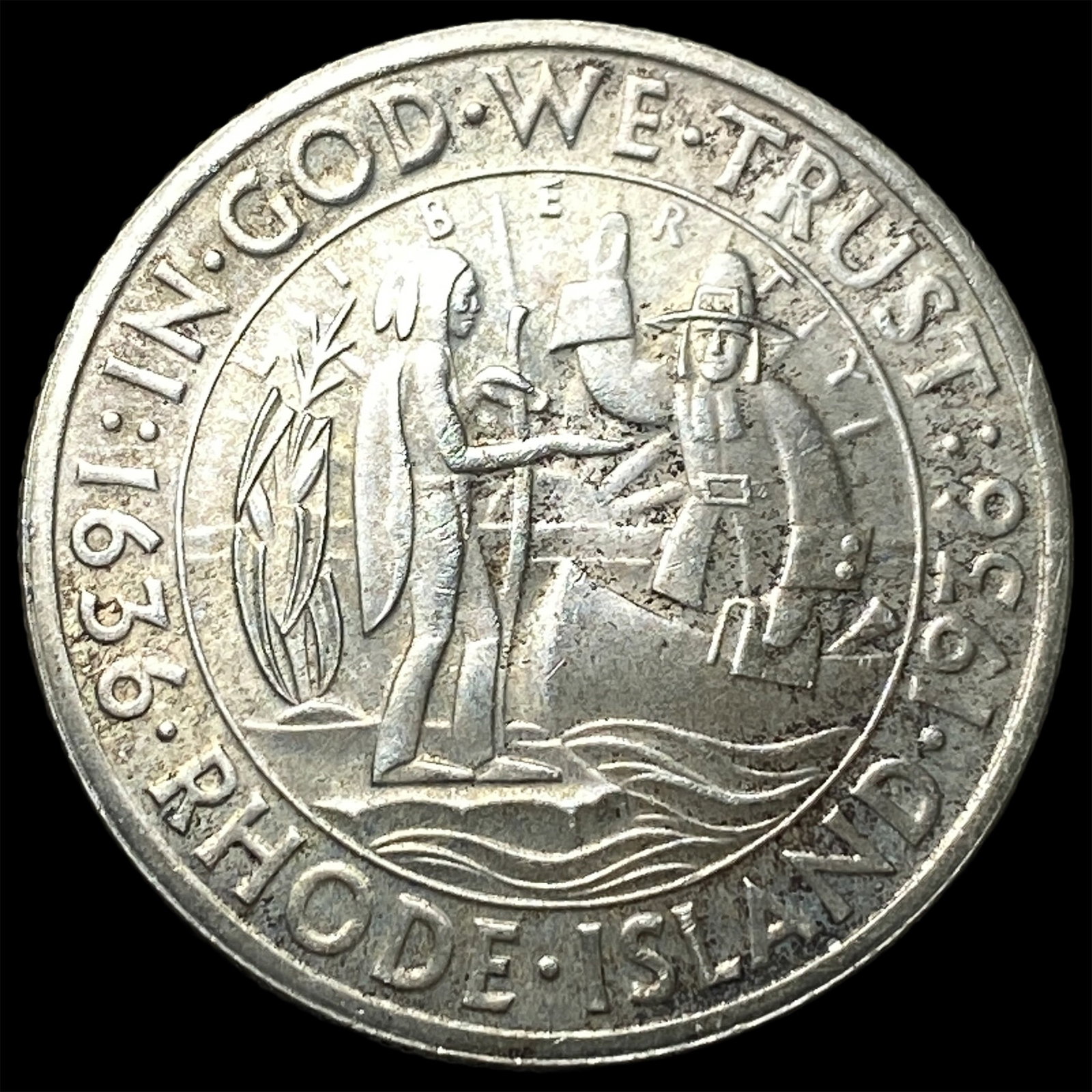 1936 Silver Rhode Island Half Dollar CHOICE BU (1 of 2)