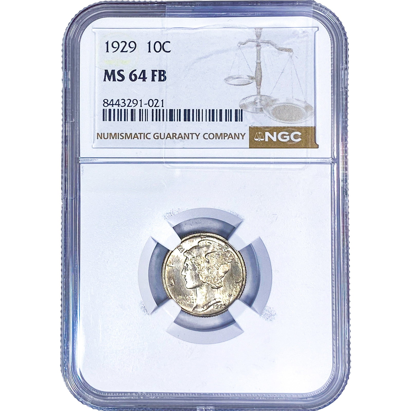 1929 Mercury Silver Dime NGC MS64 FB (1 of 2)