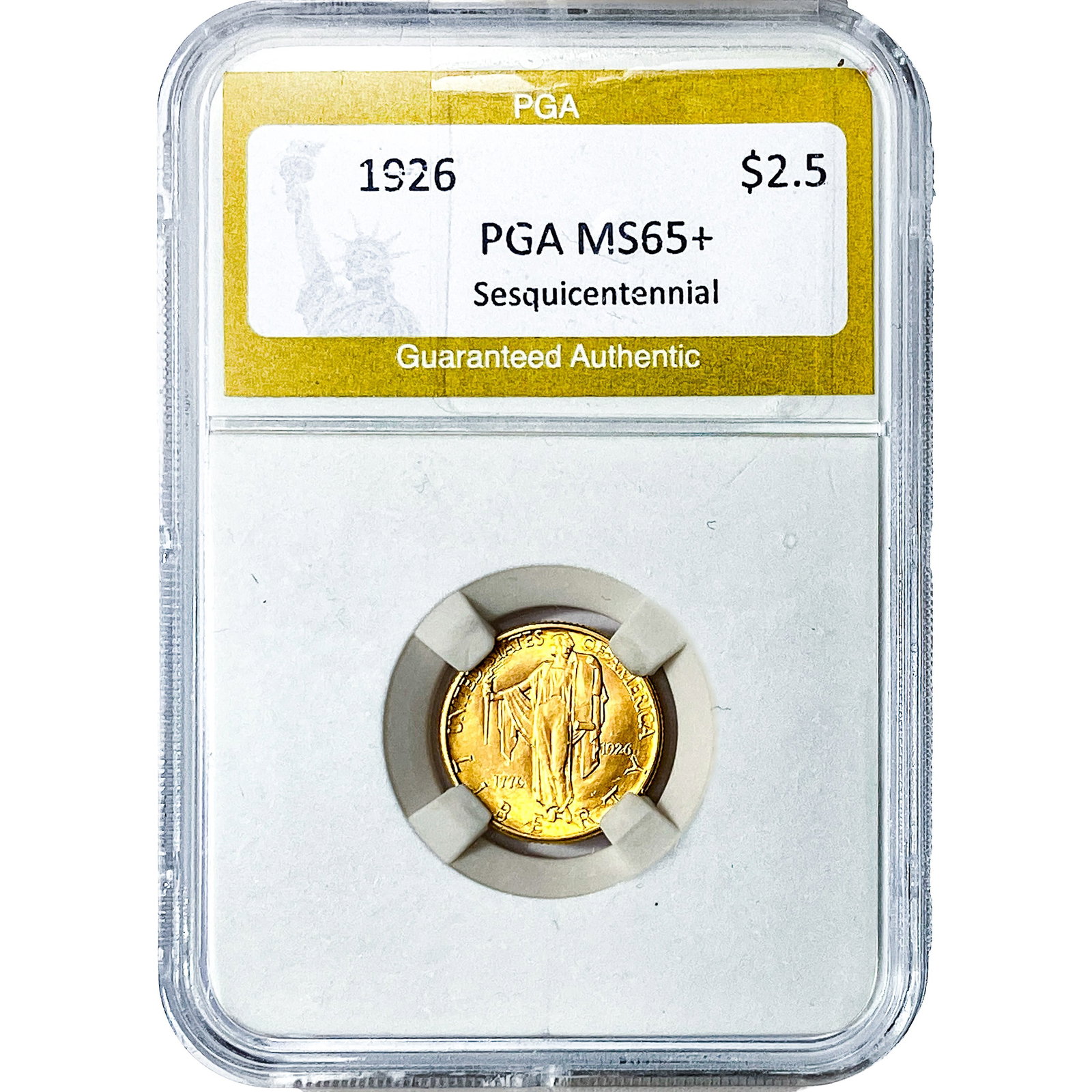 1926 $2.5 Gold Sesquicentennial PGA MS65+ (1 of 2)