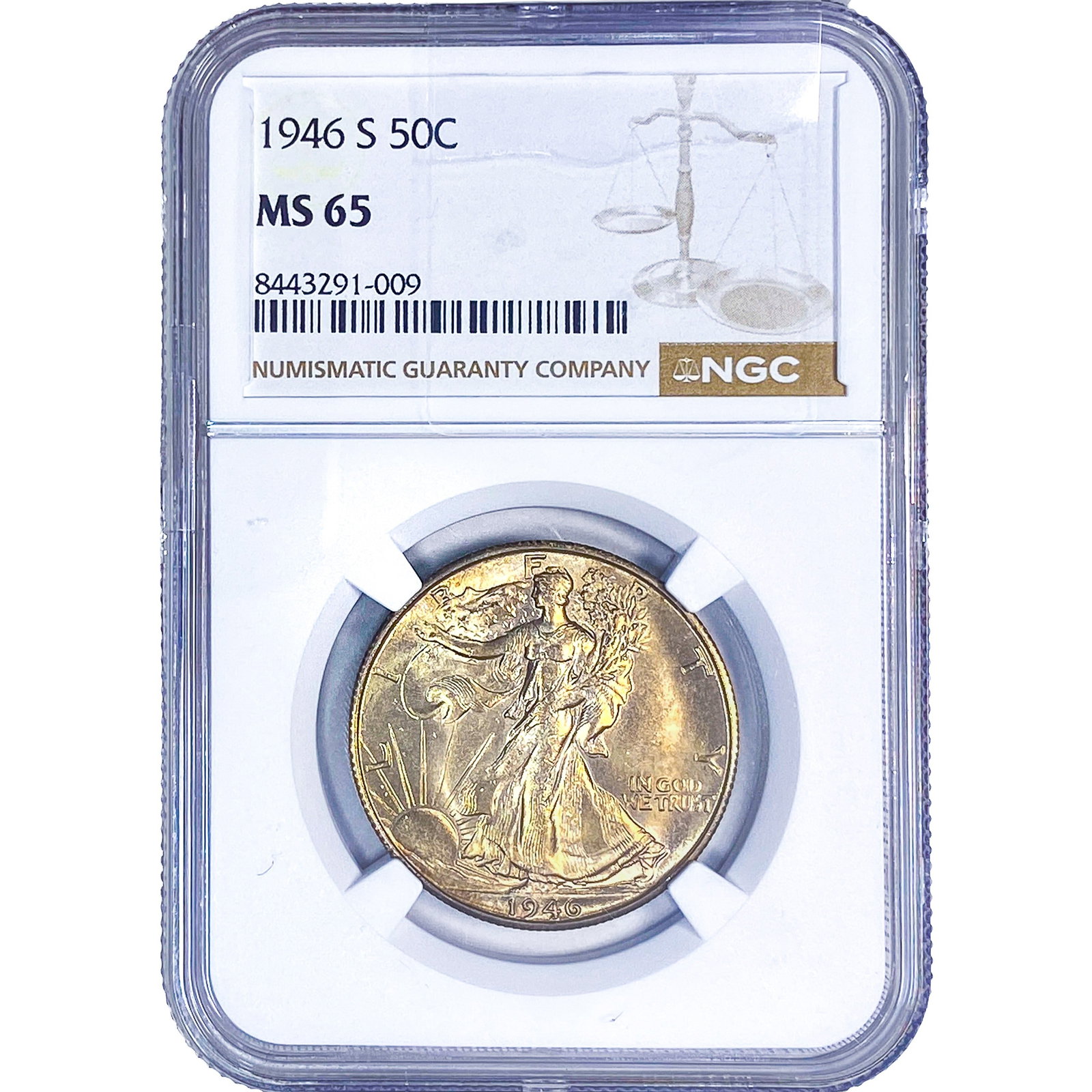 1946-S Walking Liberty Half Dollar NGC MS65 (1 of 2)