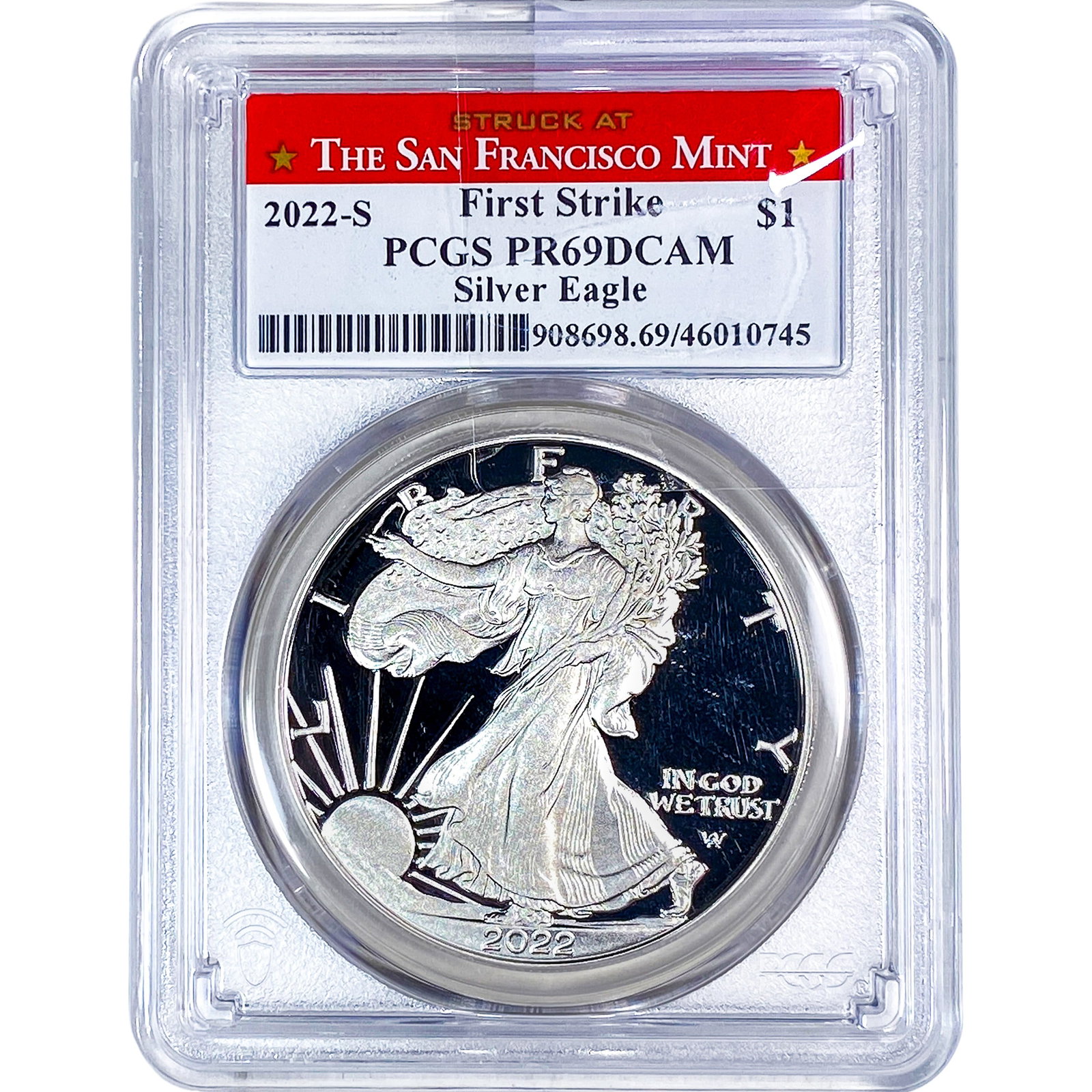 2022-S Silver Eagle PCGS PR69 DCAM (1 of 2)