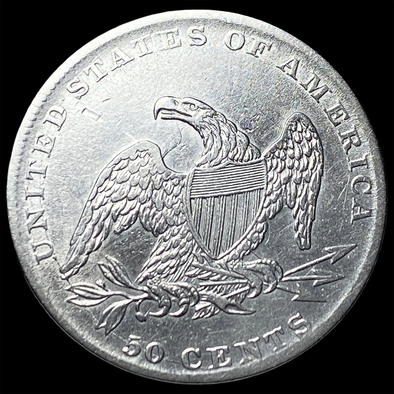 1837 Capped Bust Half Dollar CLOSELY UNCIRCULATED - 2