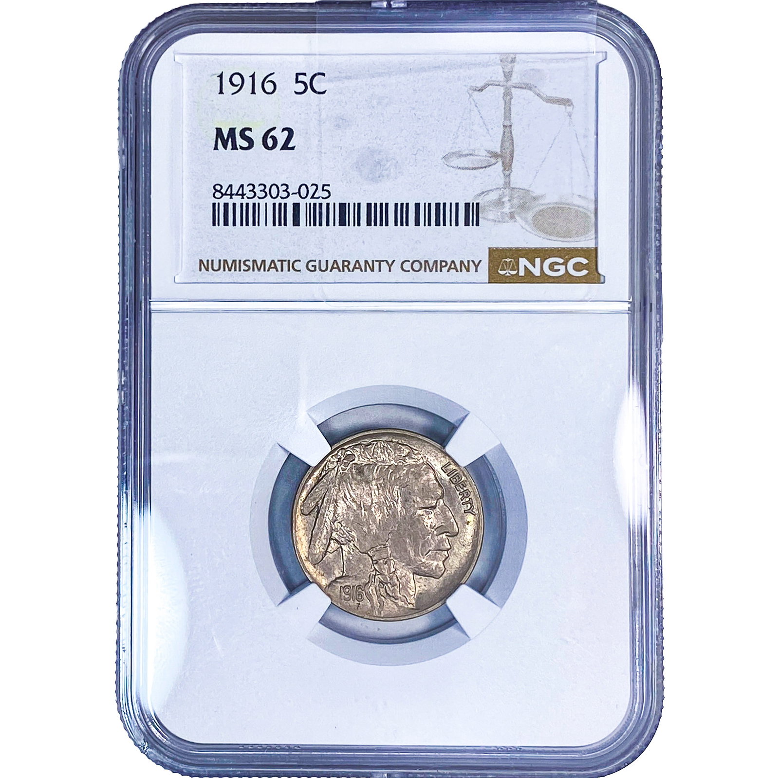 1916 Buffalo Nickel NGC MS62 (1 of 2)
