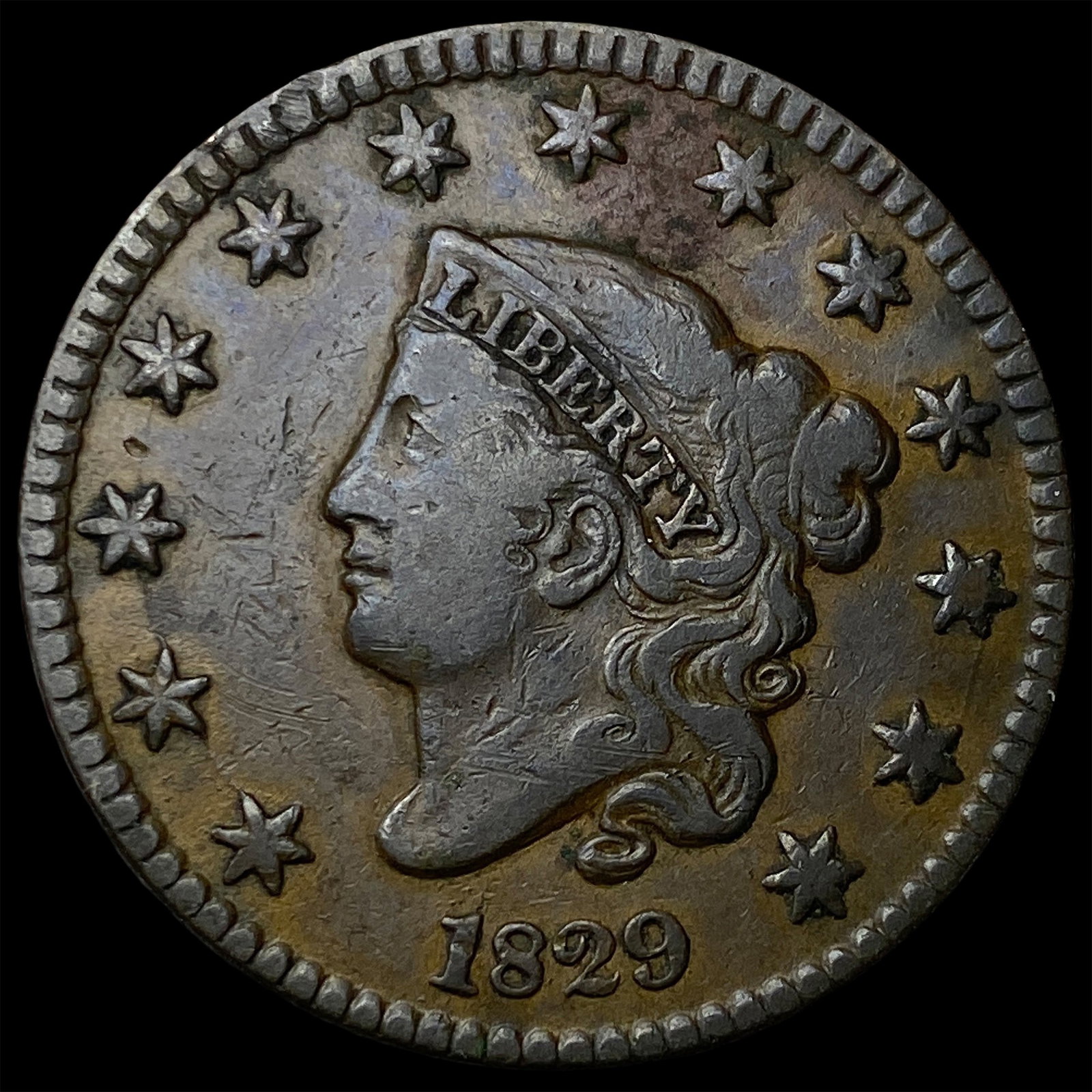 1829 Coronet Head Large Cent LIGHTLY CIRCULATED (1 of 2)