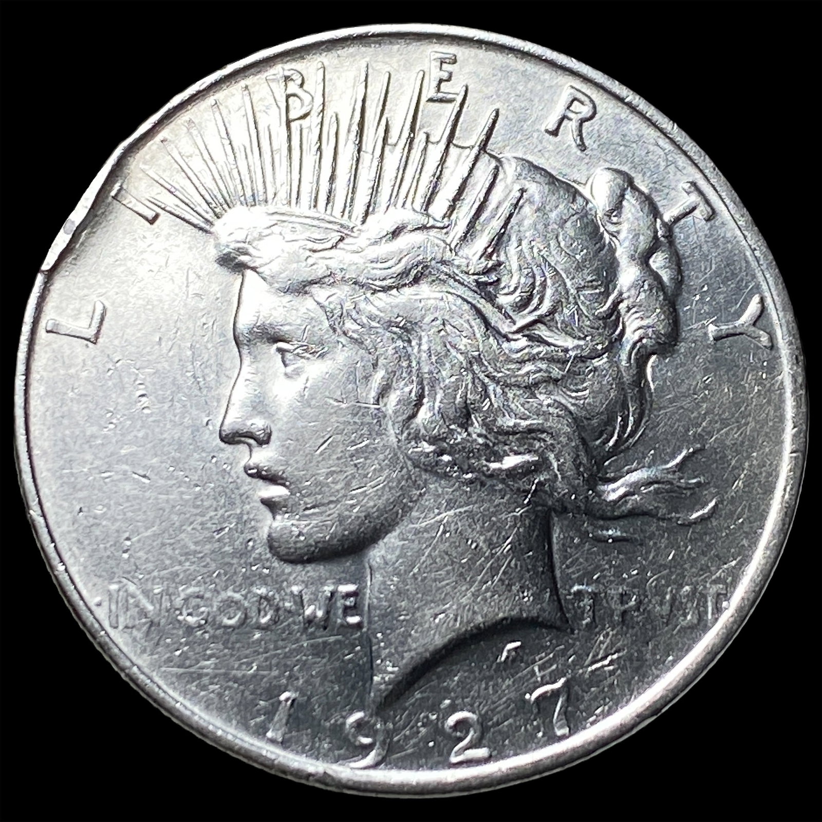 1927-D Silver Peace Dollar CLOSELY UNCIRCULATED: 1927-D Silver Peace Dollar CLOSELY UNCIRCULATED