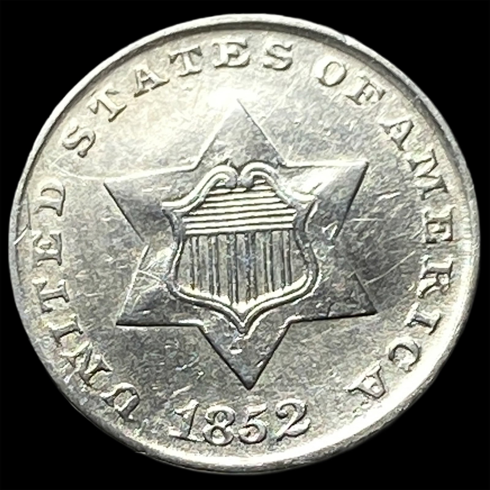 1852 Silver Three-Cent Piece UNCIRCULATED (1 of 2)