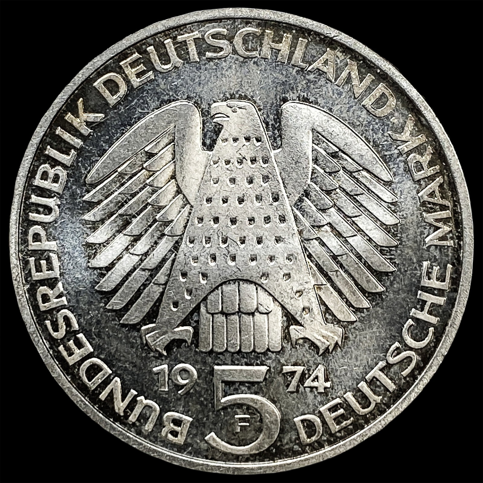 1974F Germany Silver 5 Mark - 2