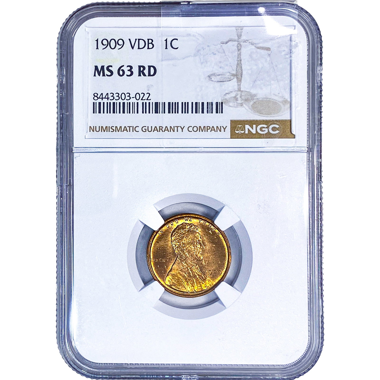 1909 VDB Wheat Cent NGC MS63 RD (1 of 2)