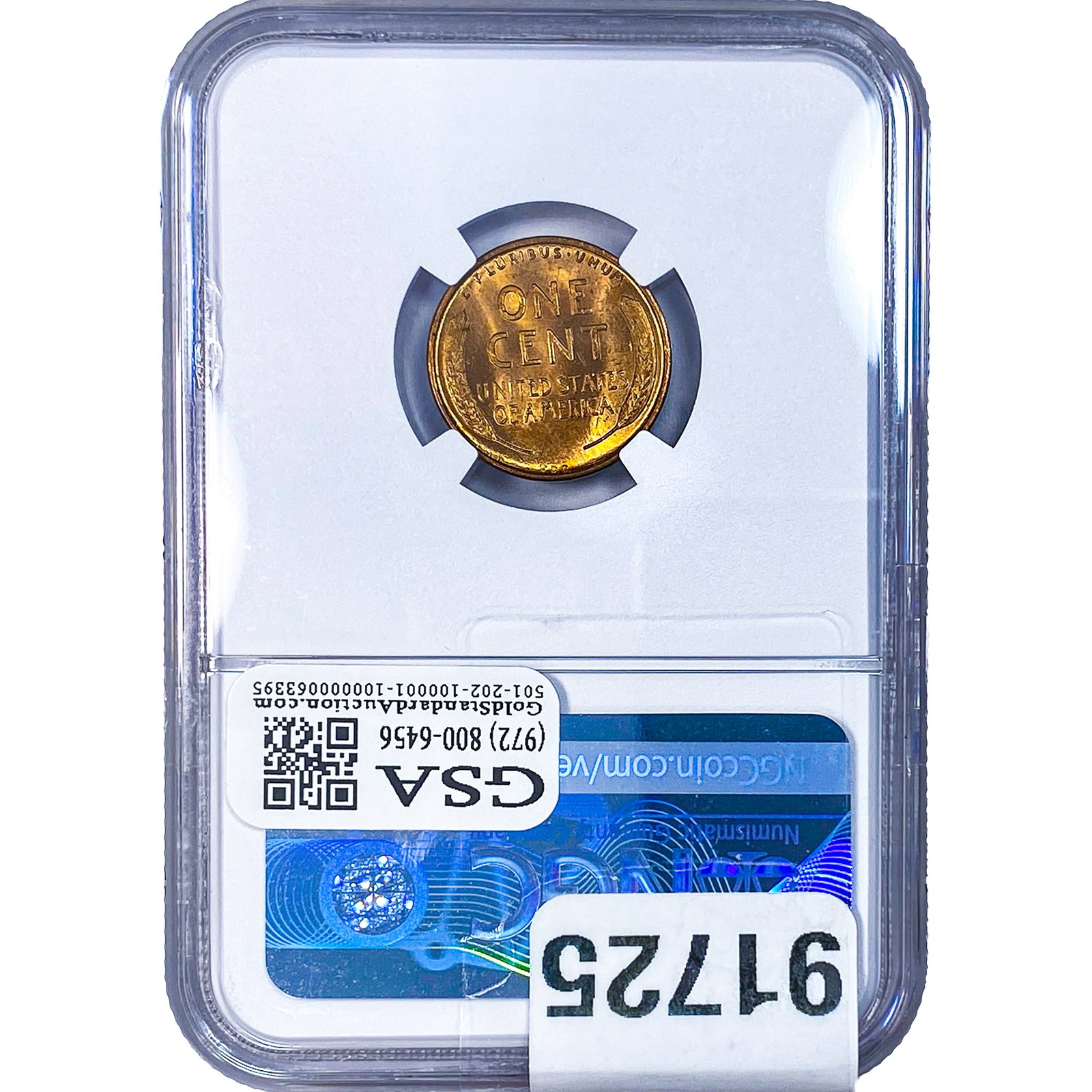 1909 VDB Wheat Cent NGC MS63 RD - 2