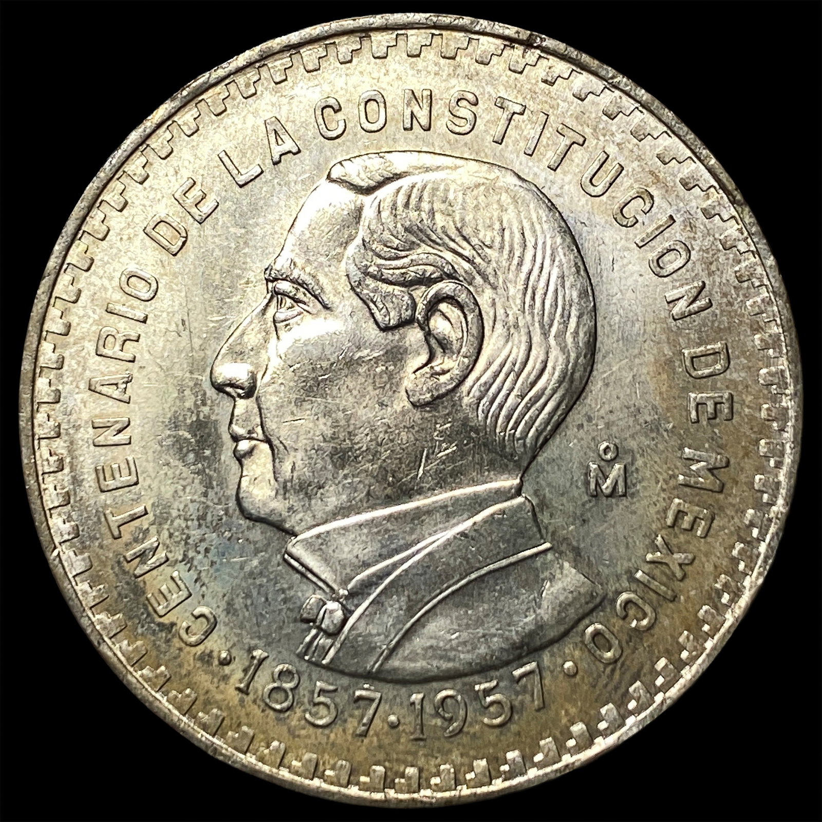 1957Mo Mexico Silver 1 Peso: 1957Mo Mexico Silver 1 Peso