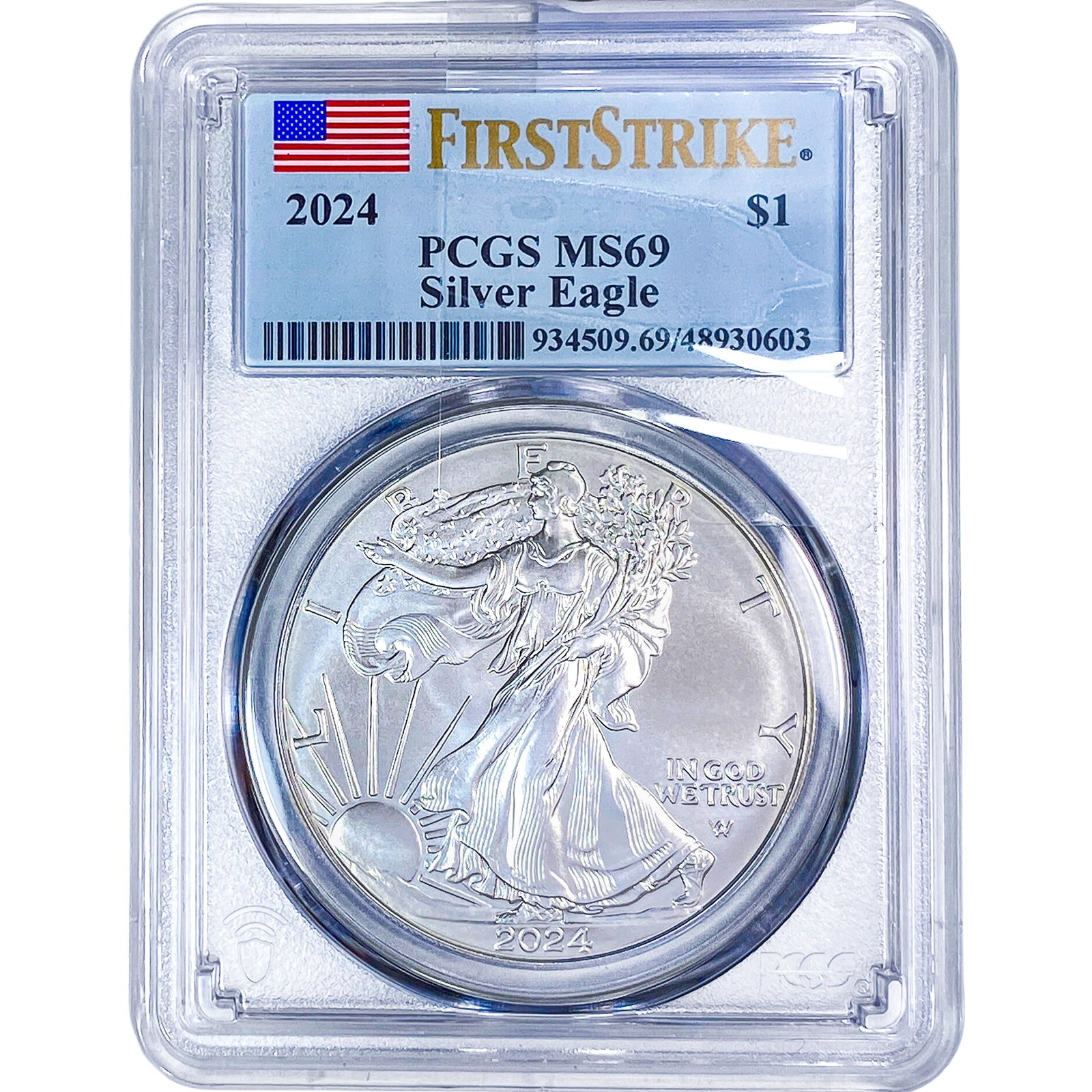 2024 Silver Eagle PCGS MS69: 2024 Silver Eagle PCGS MS69
