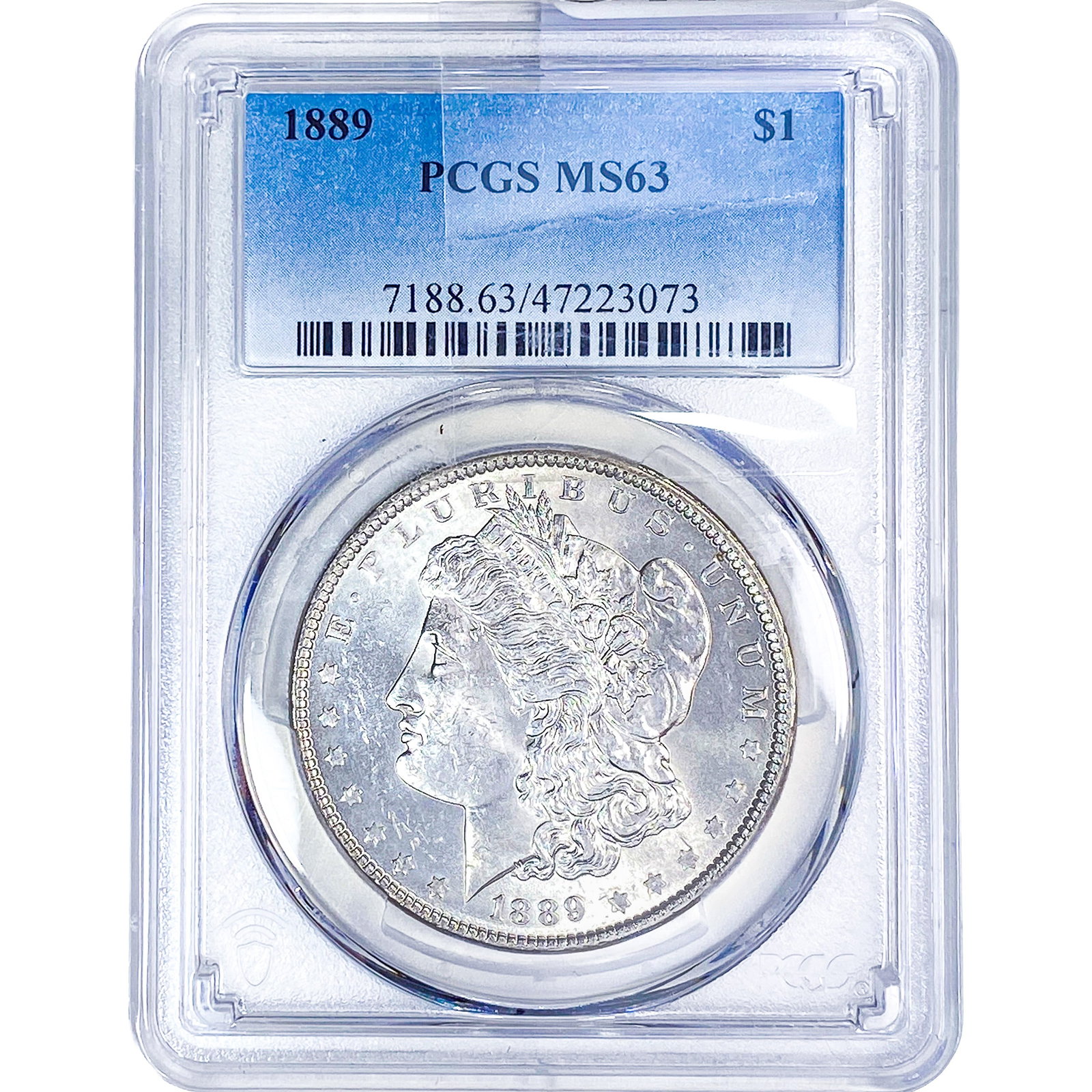1889 Morgan Silver Dollar PCGS MS63: 1889 Morgan Silver Dollar PCGS MS63