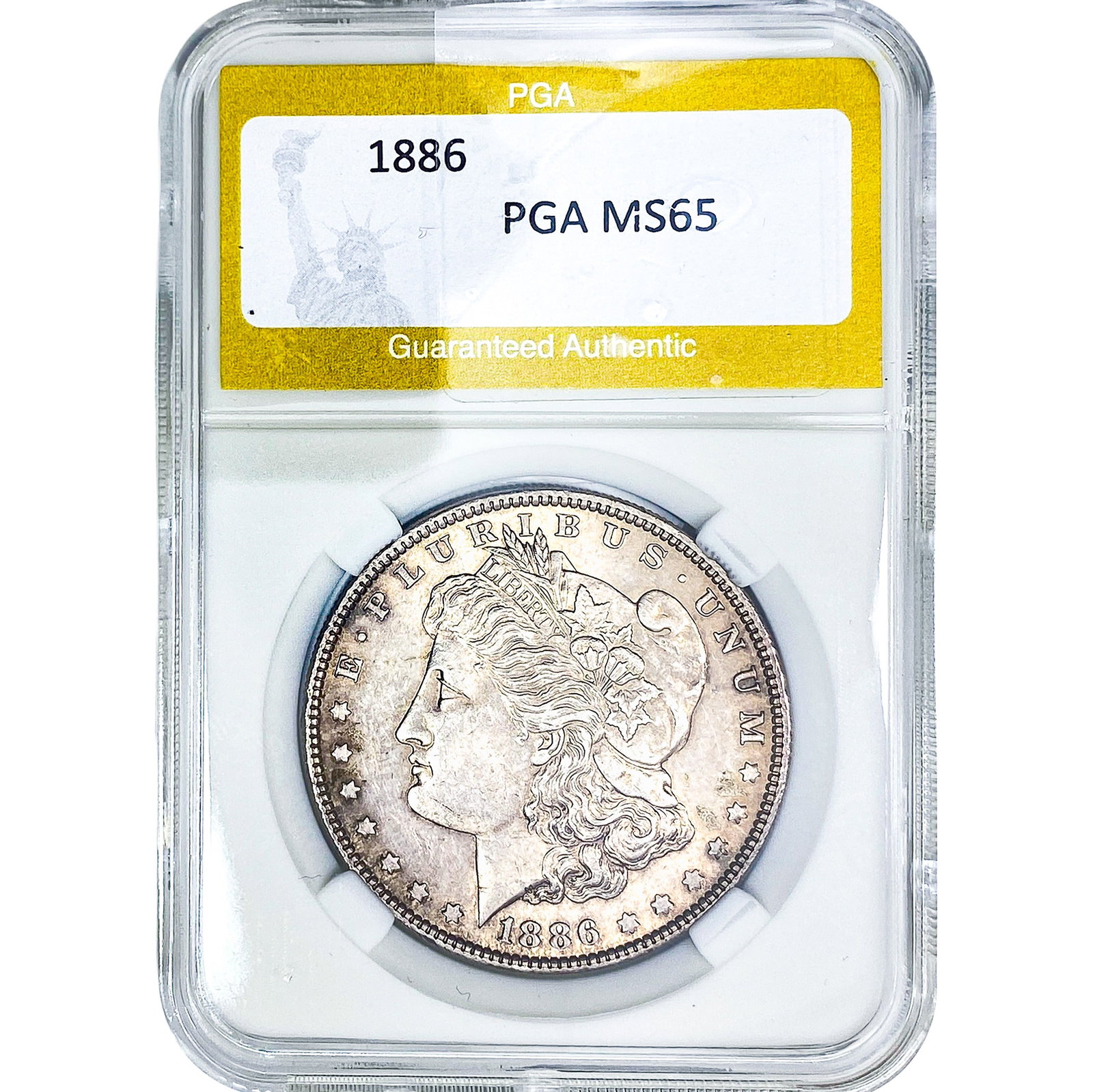 1886 Morgan Silver Dollar PGA MS65: 1886 Morgan Silver Dollar PGA MS65