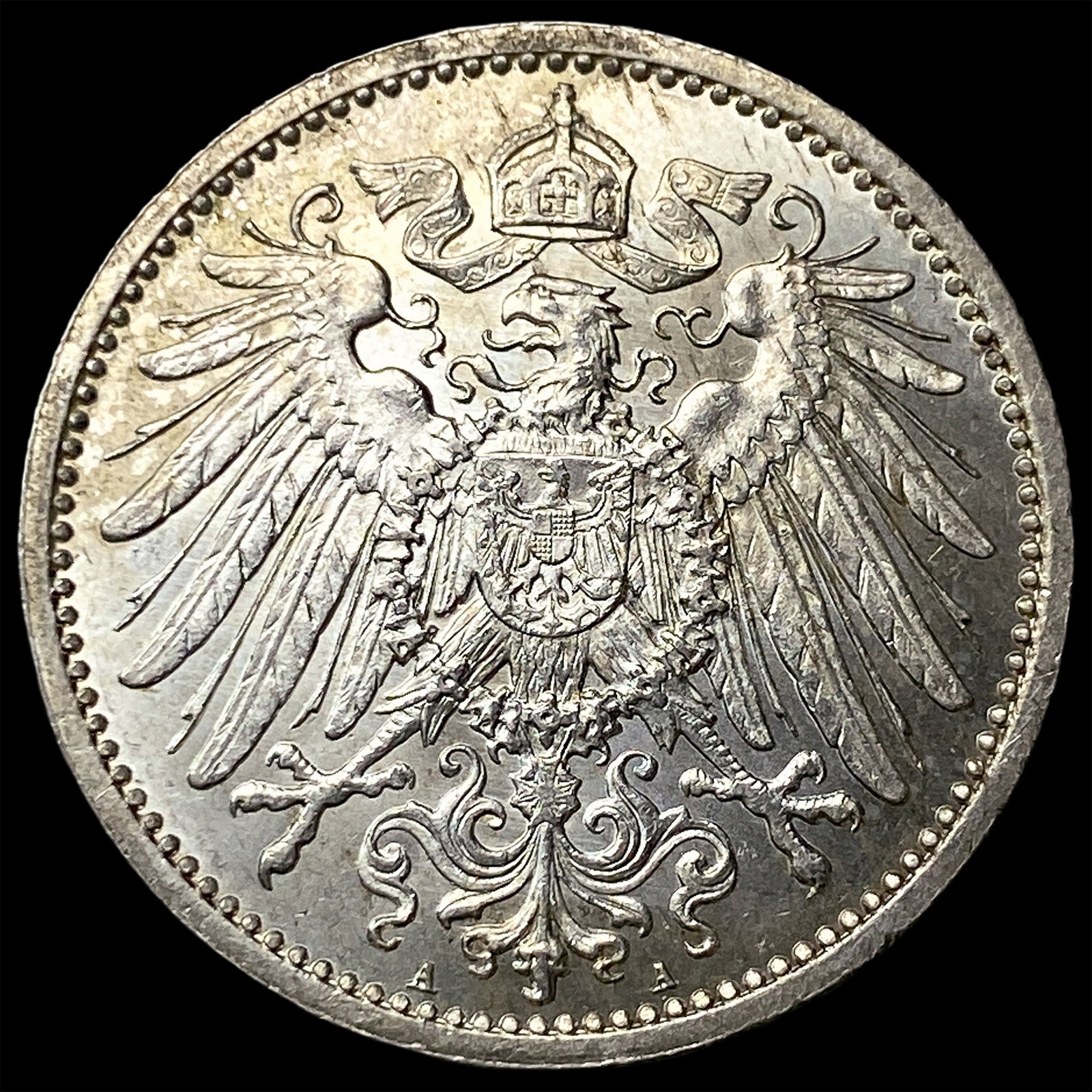 1914A Germany Silver 1 Mark - 2